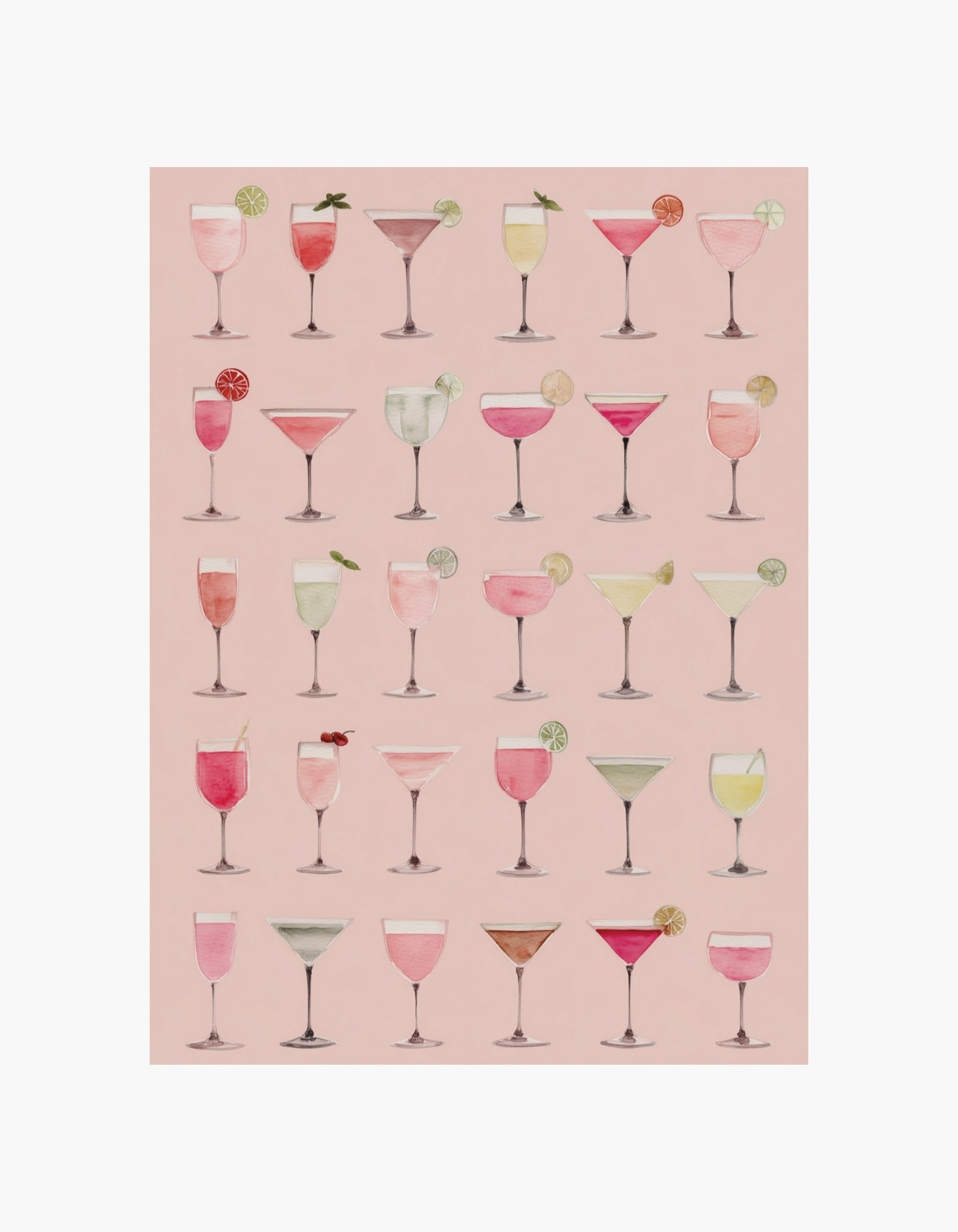 Pink Cocktails Poster