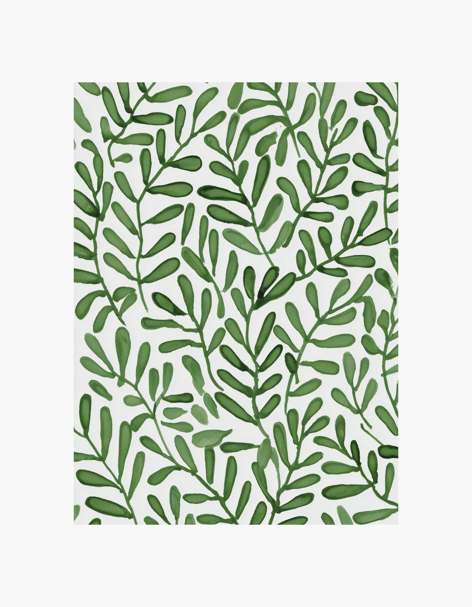 Green Leaf Pattern Poster