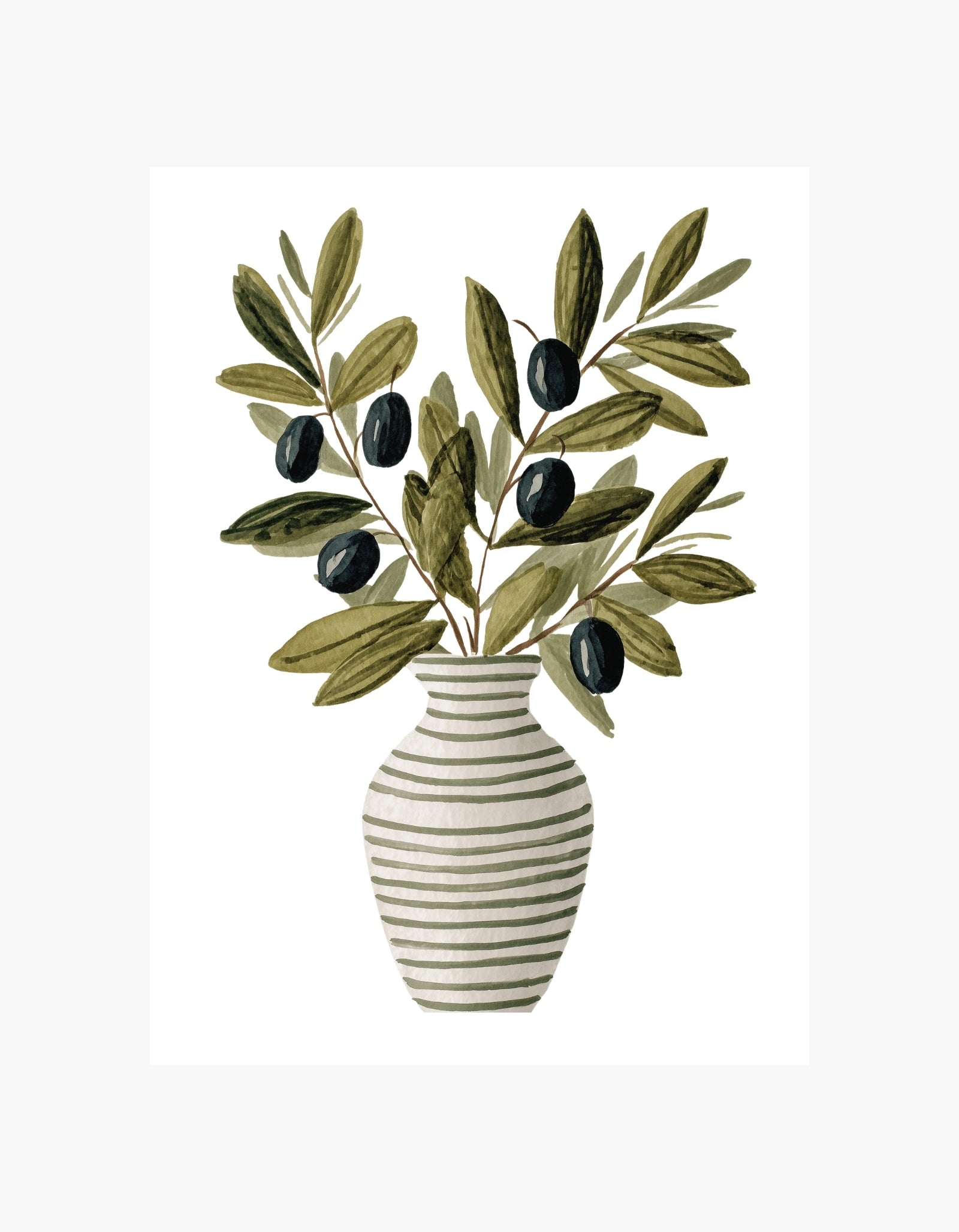 Olive Branch Vase Poster