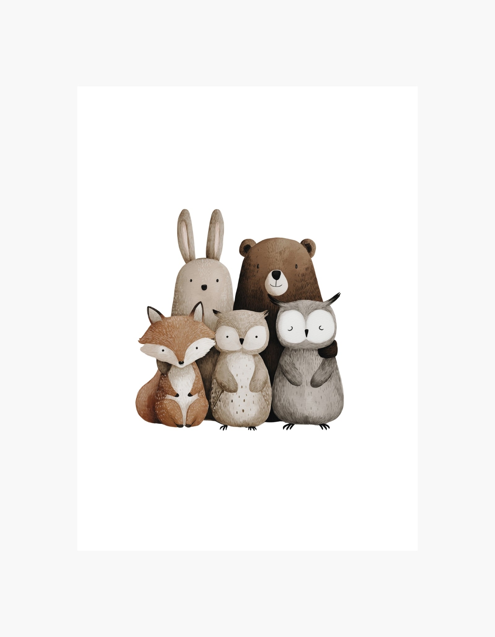 Woodland Friends Poster