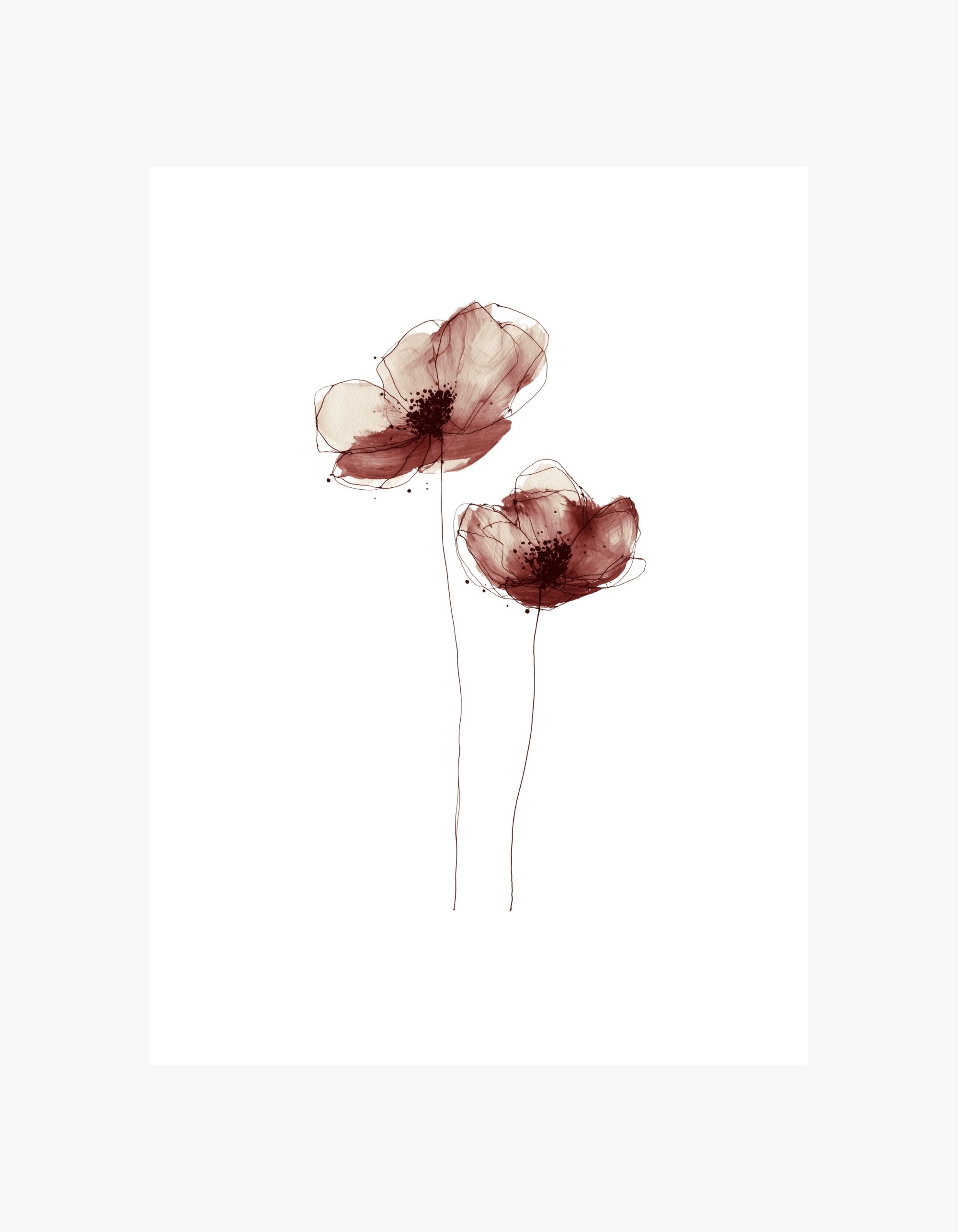 Aquarelle Flowers Poster