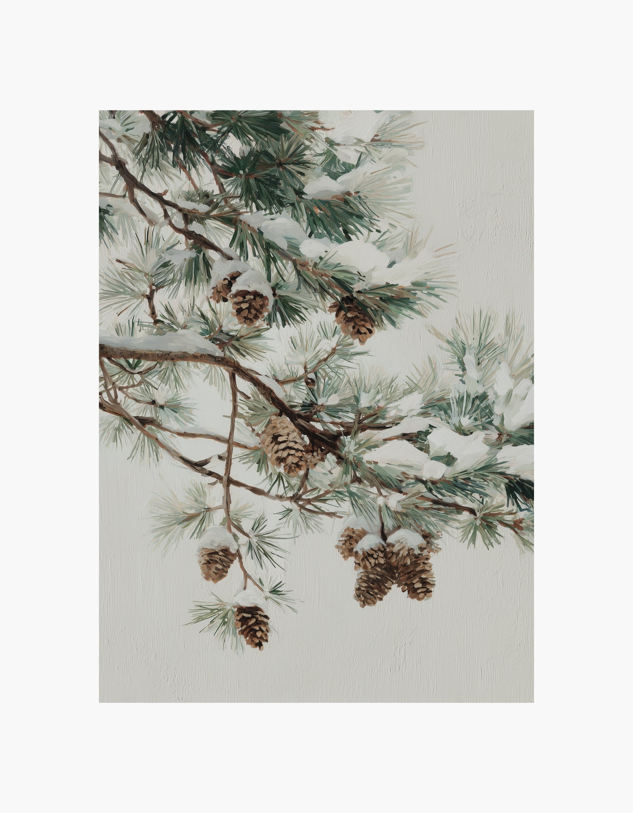 Winter Pine Cones Poster