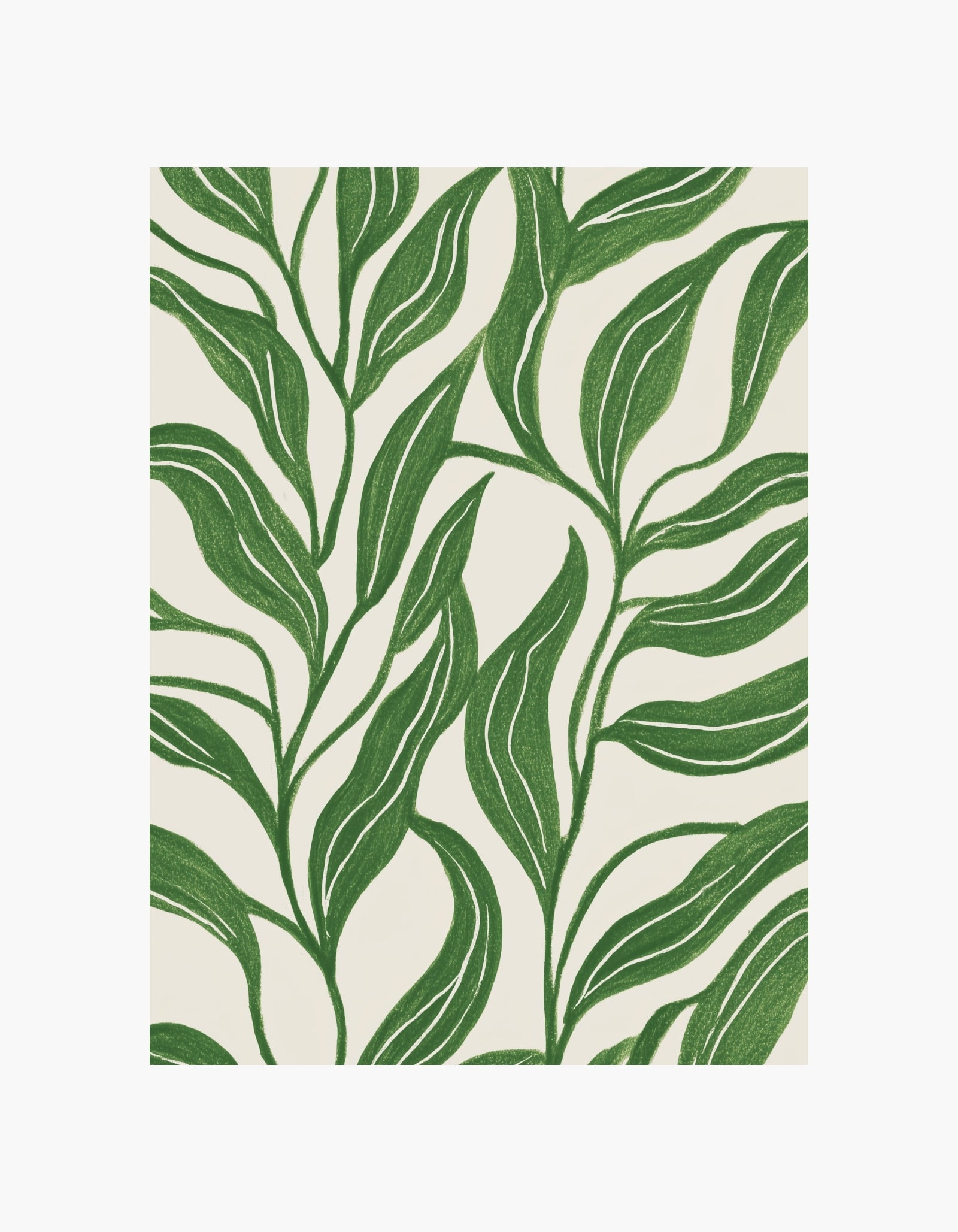Green Leaves Pattern Poster