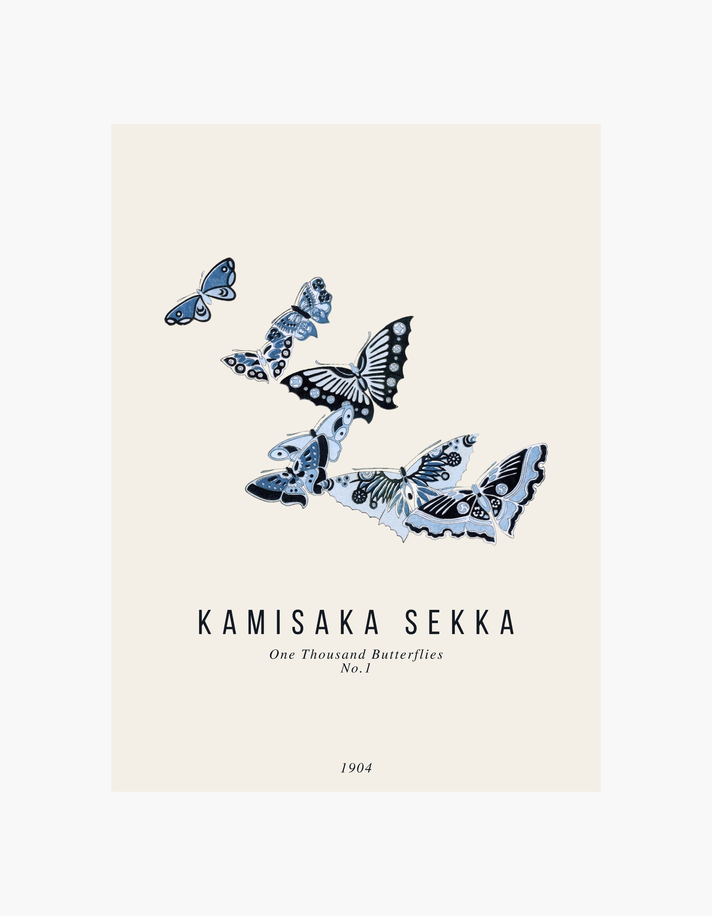 Kamisaka Sekka Butterflies Poster