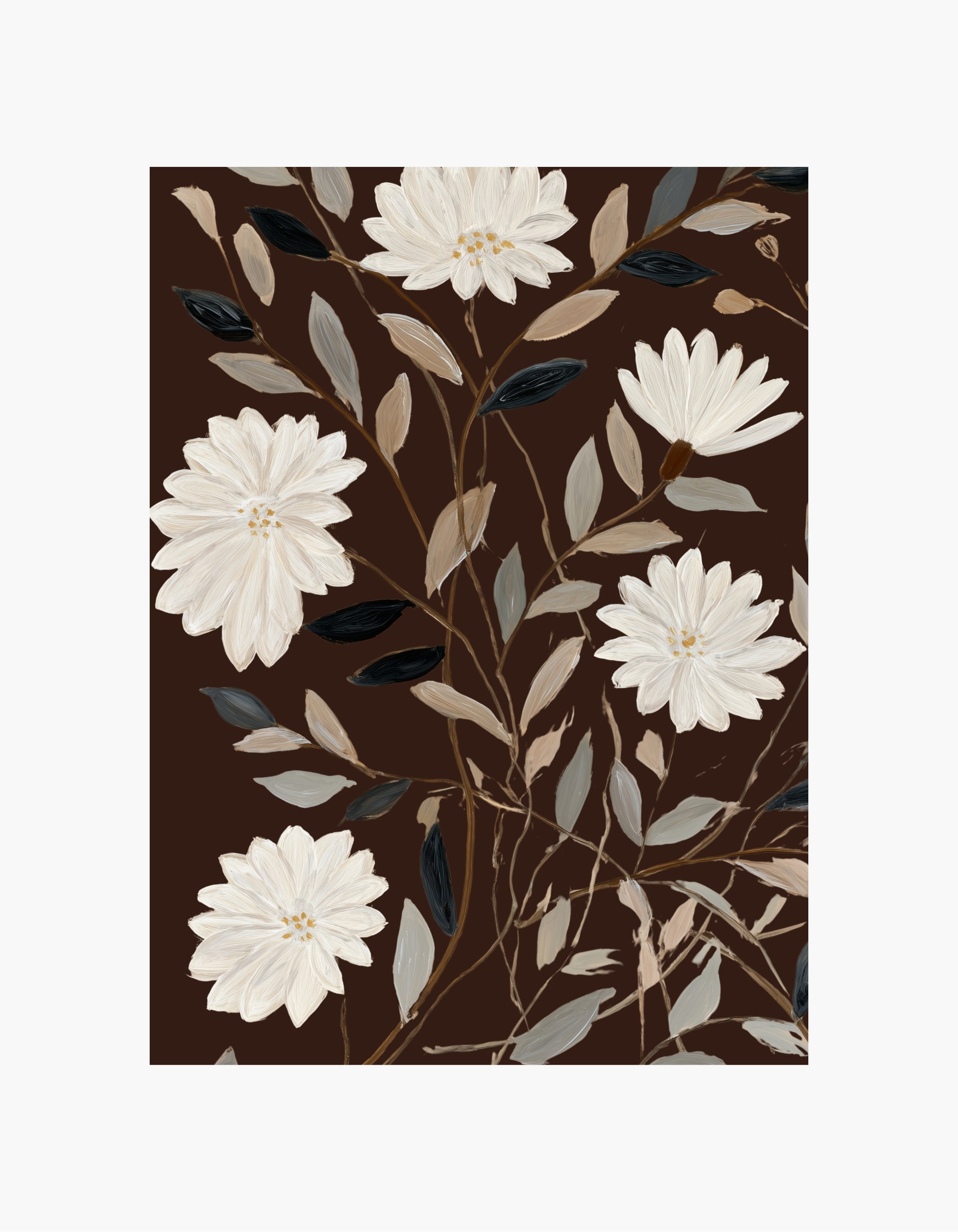 White Blooms Poster