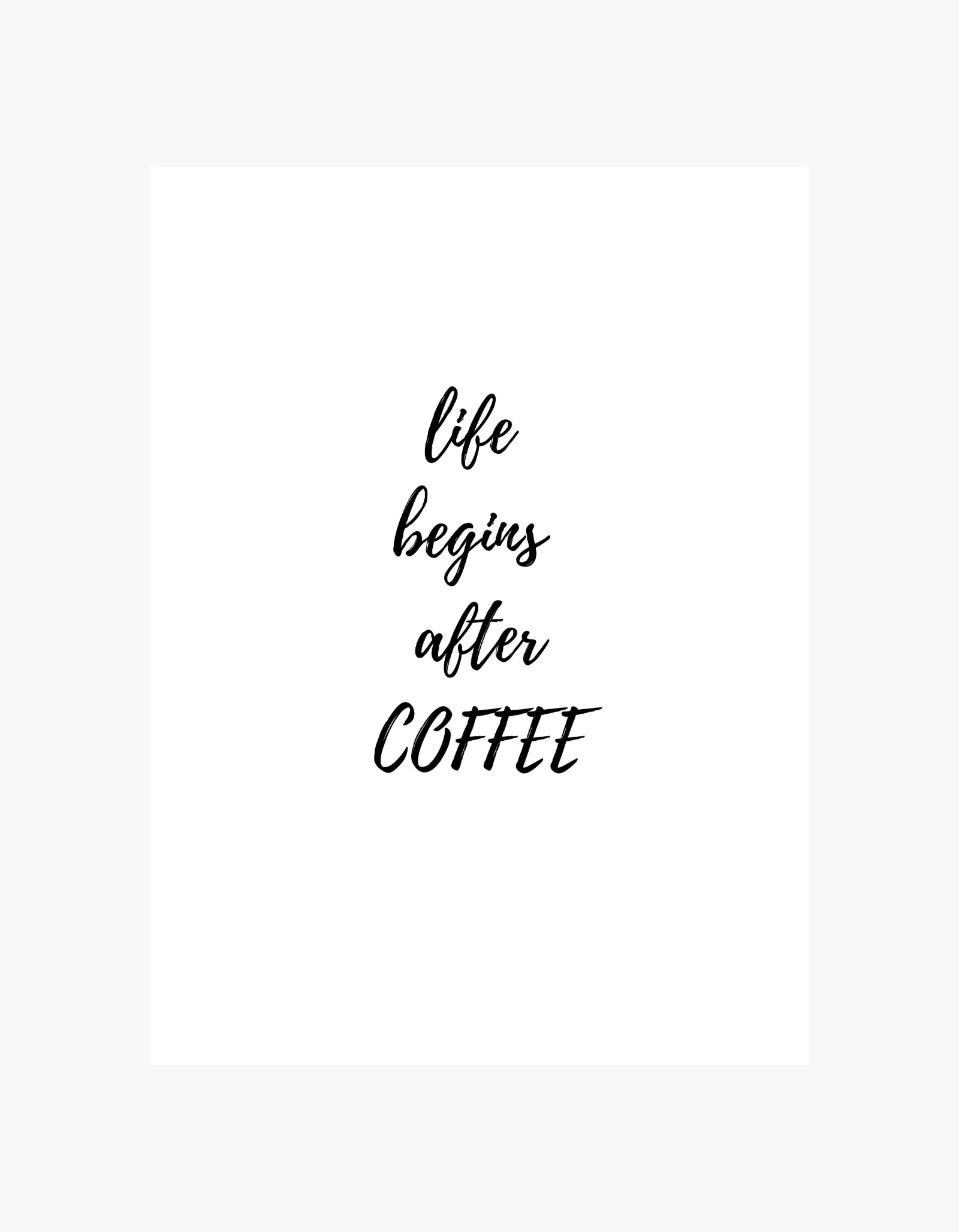 Life Begins After Coffee Poster