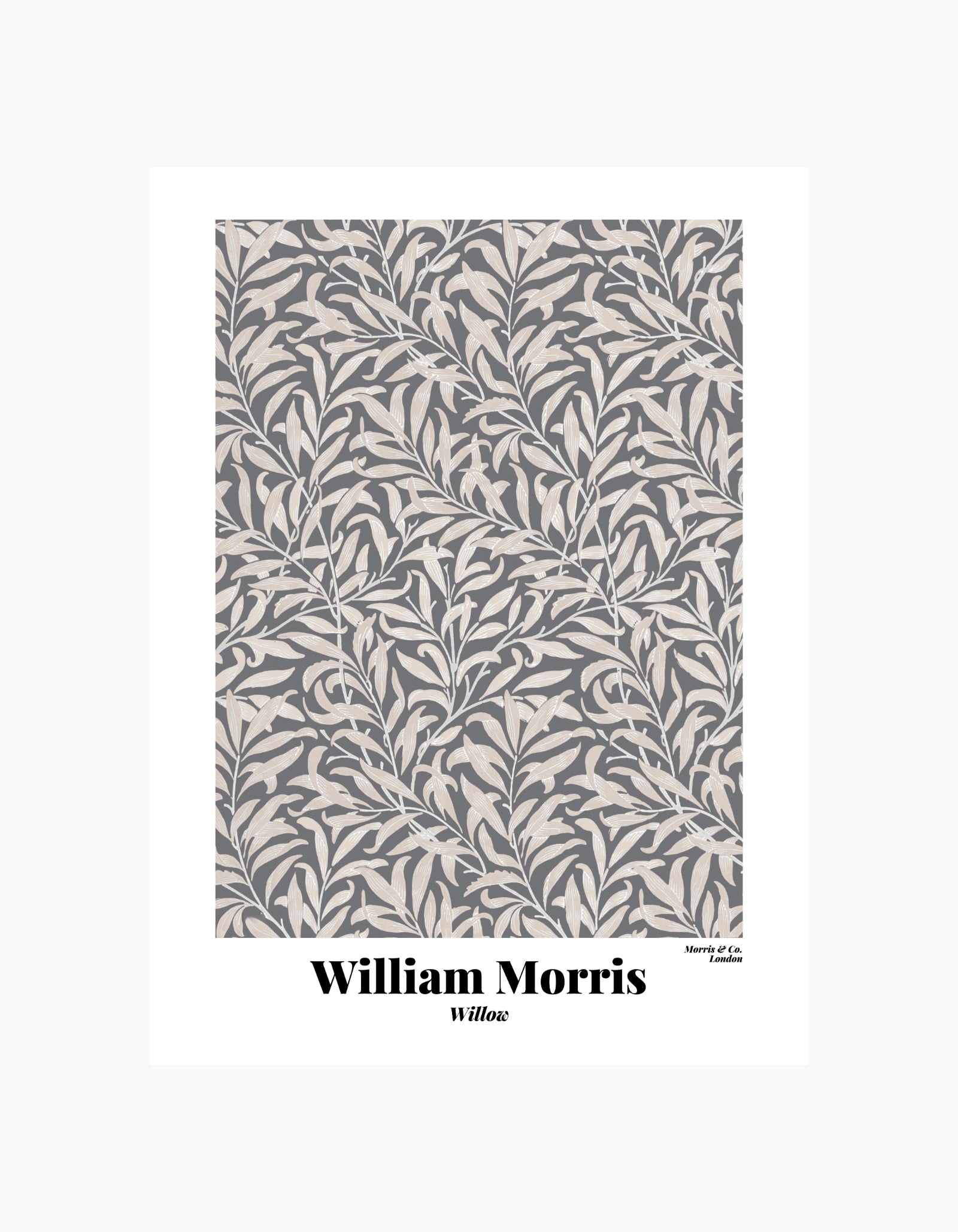 William Morris Willow Grey Poster