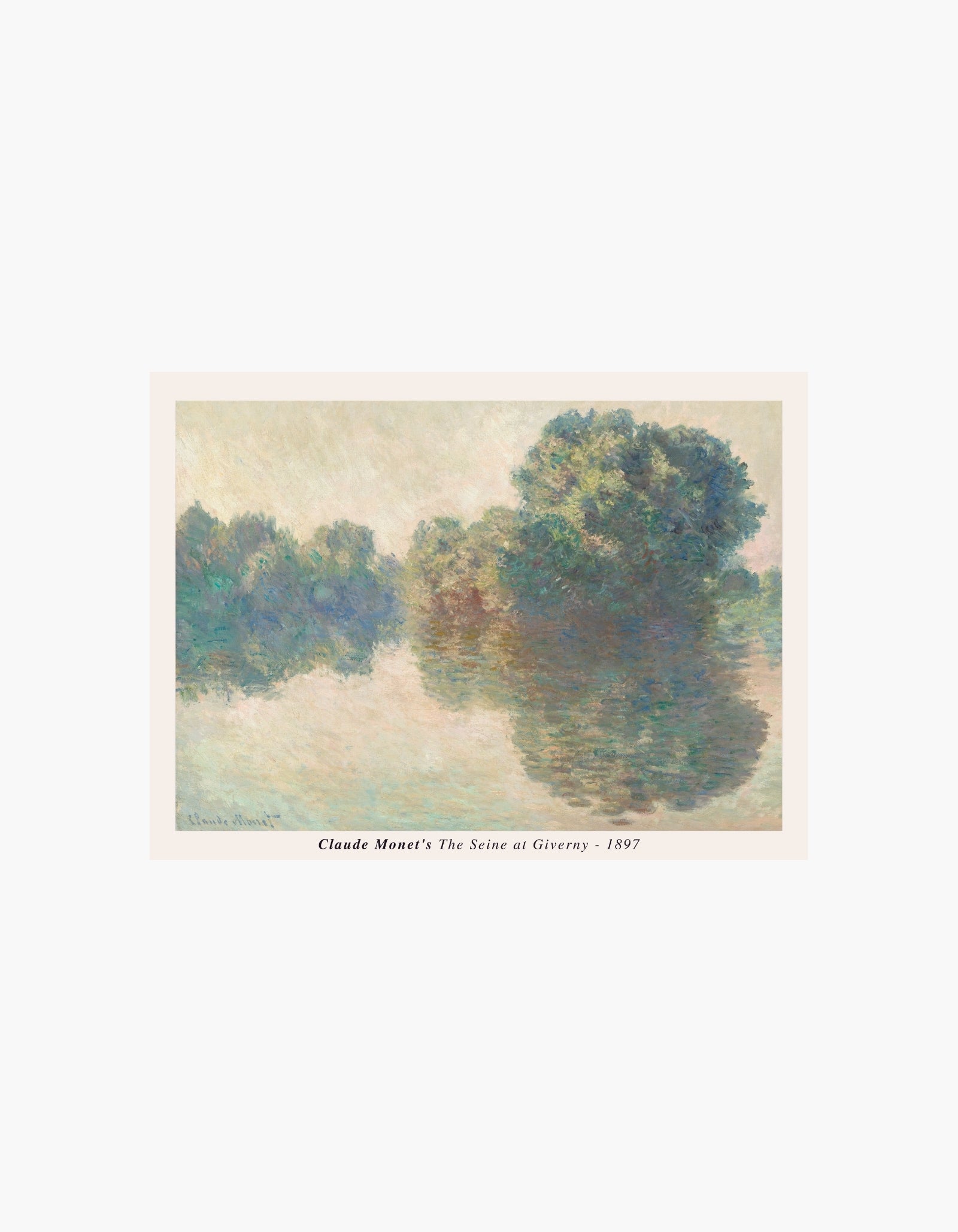 Monet The Seine at Giverny Poster