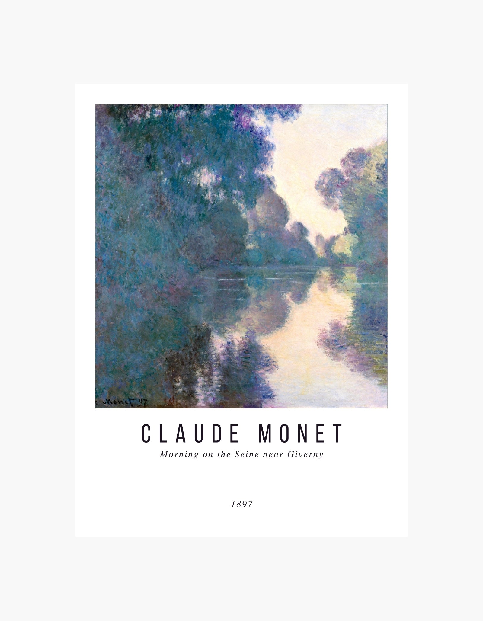 Monet Morning on the Seine near Giverny Poster