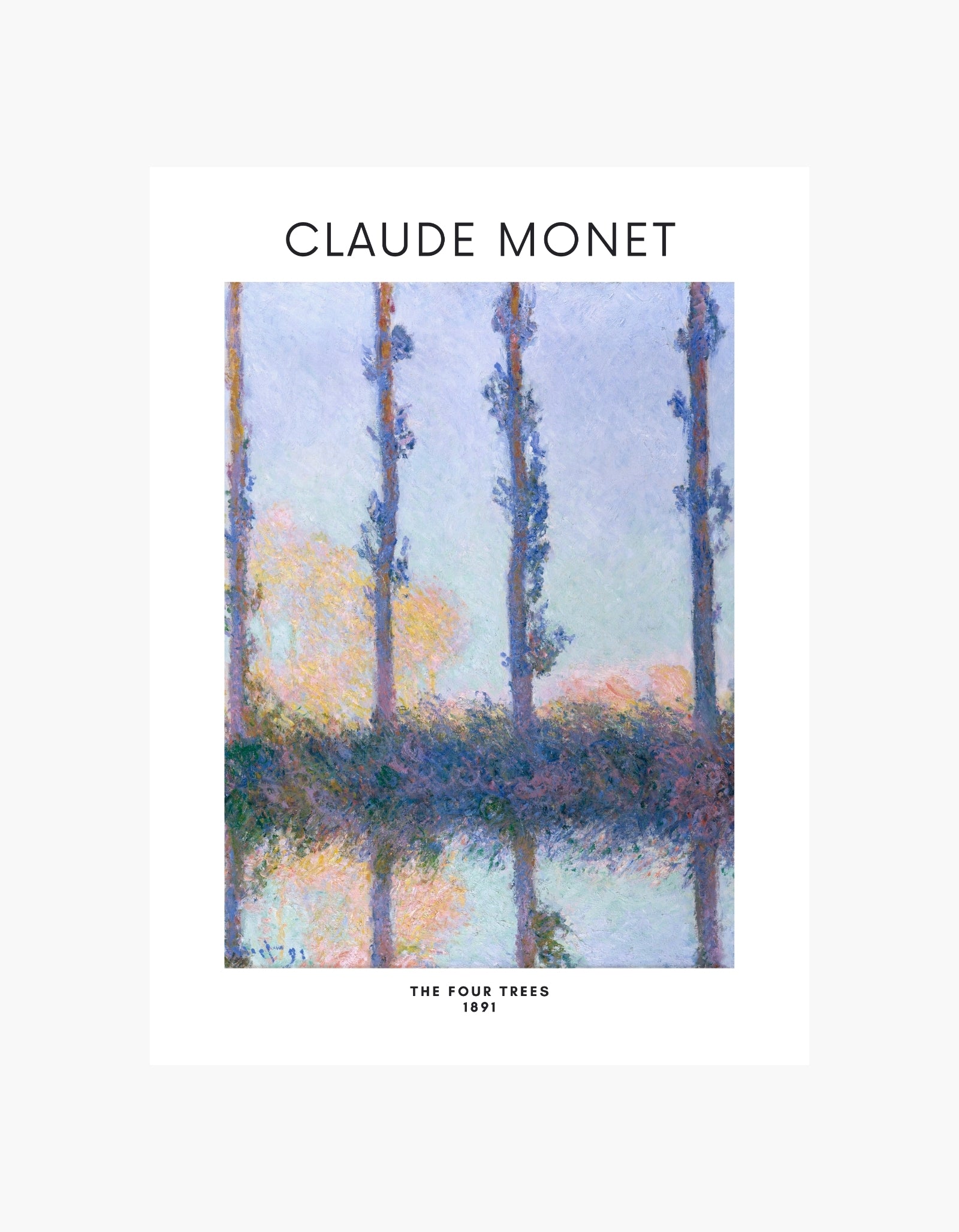 Monet The Four Trees Poster