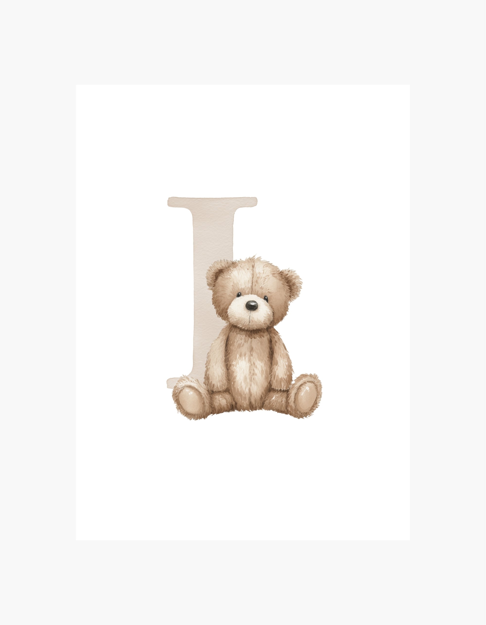 Letter I Teddy Bear