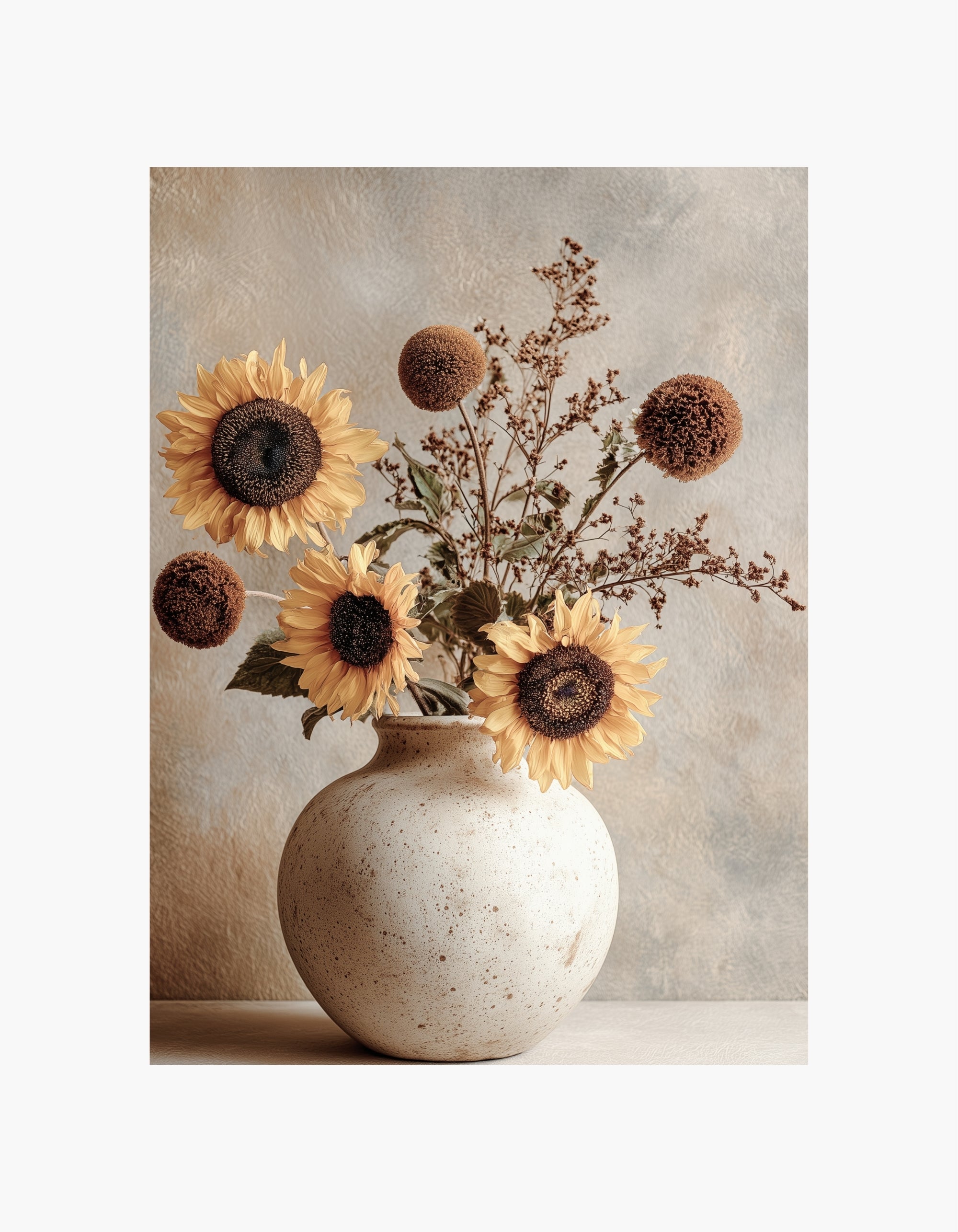 Golden Sunflowers Poster