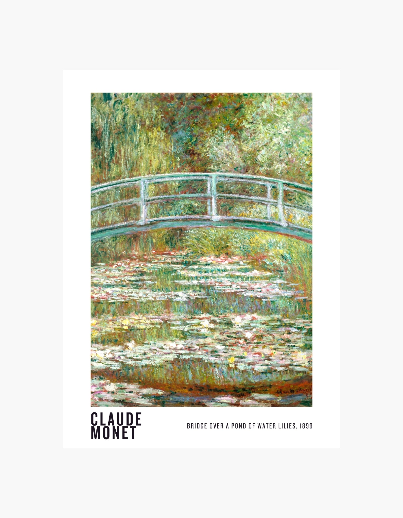Monet Bridge Over a Pond of Water Lilies Poster