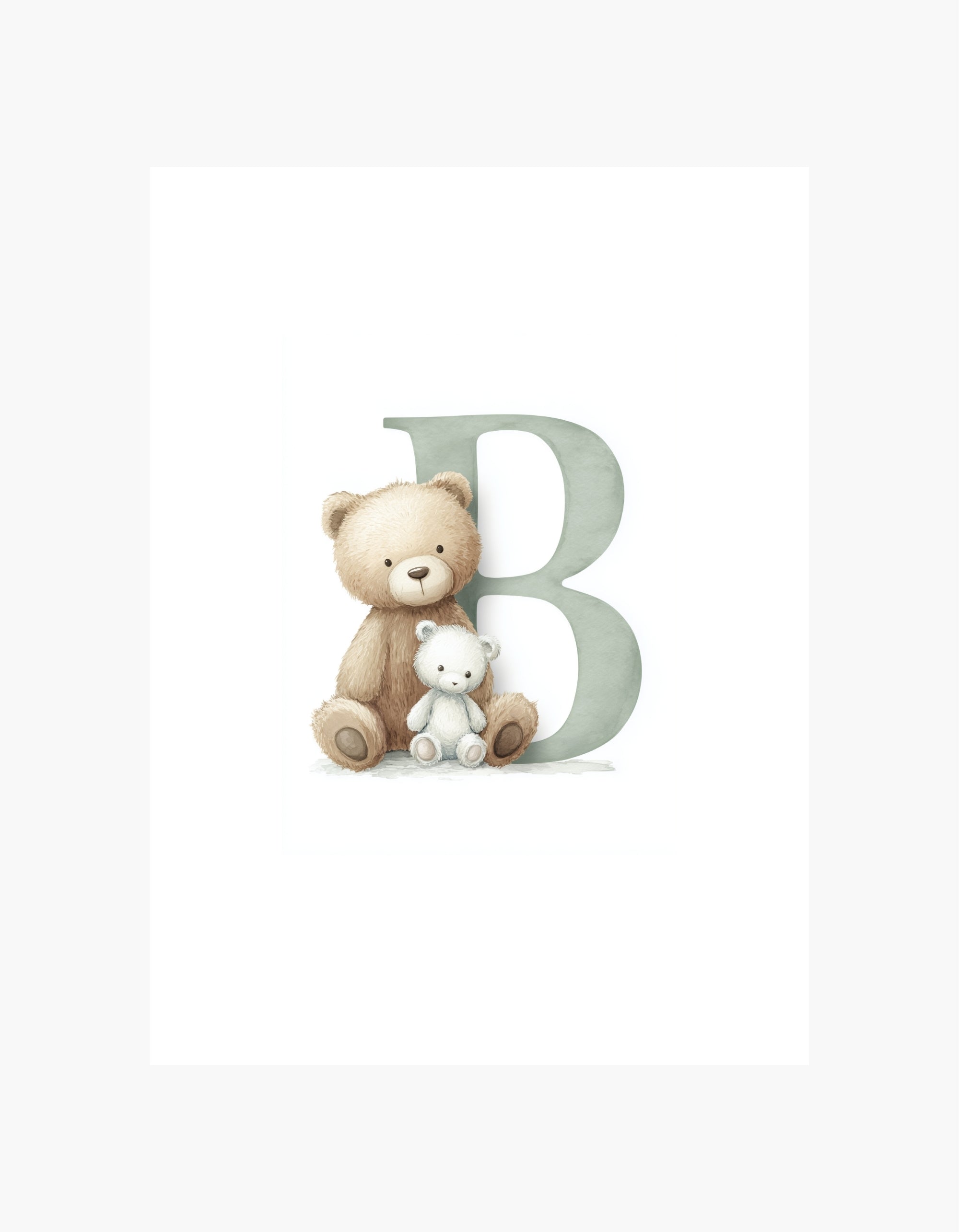 Letter B Teddy Poster