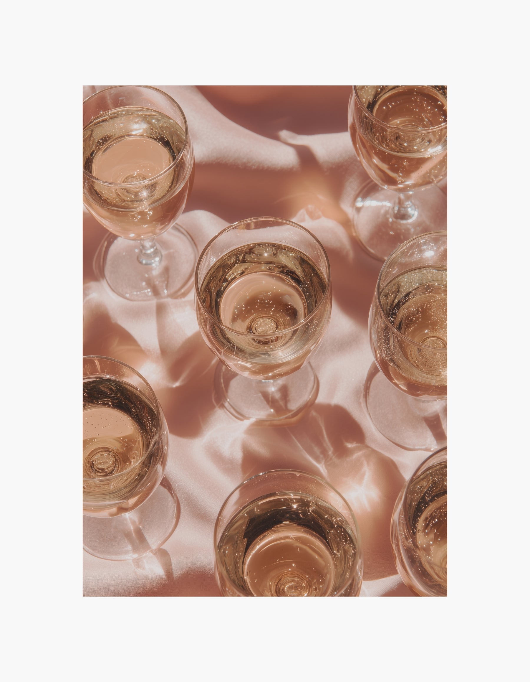 Rosé Champagne Glow Poster