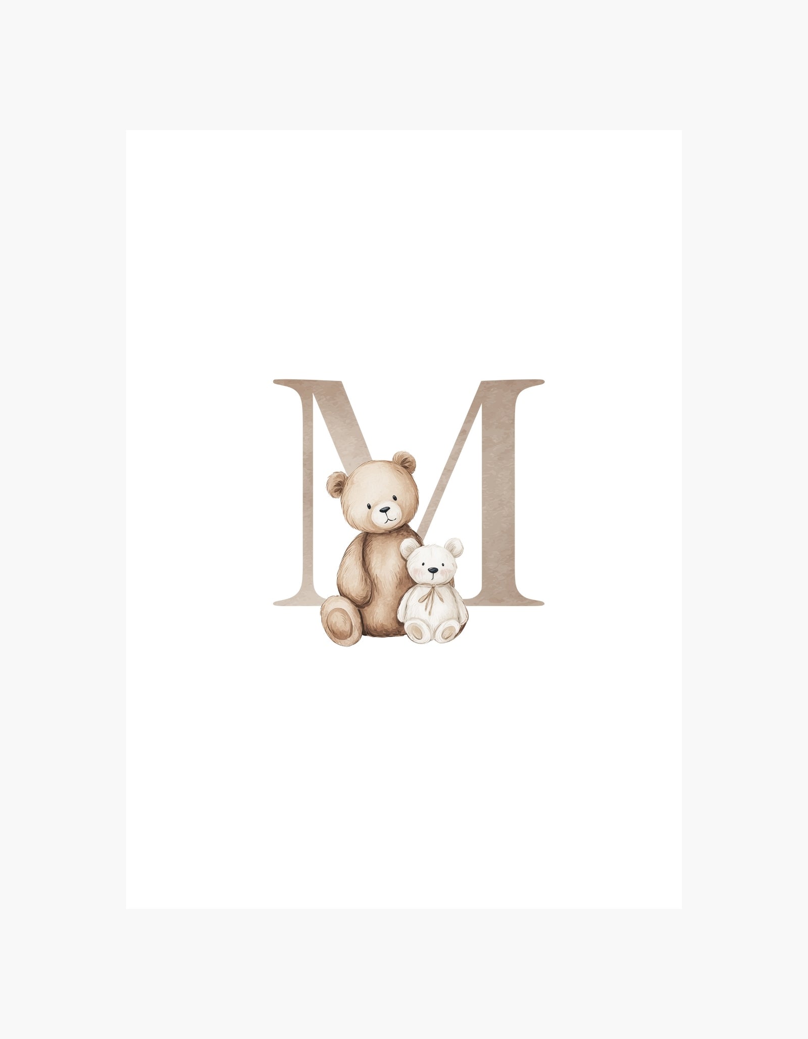Letter m teddy Poster