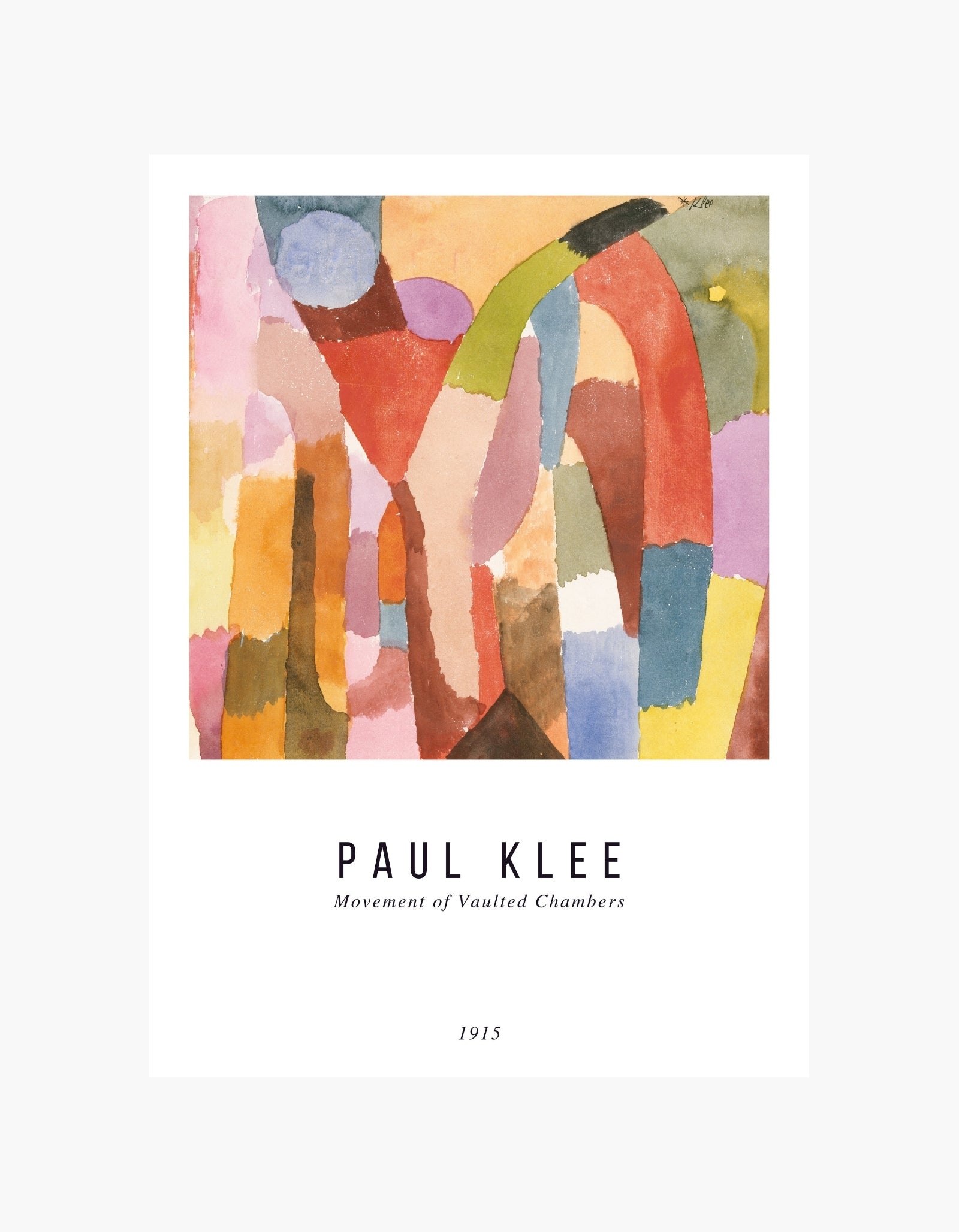 Paul Klee Movement of Vaulted Chambers Poster