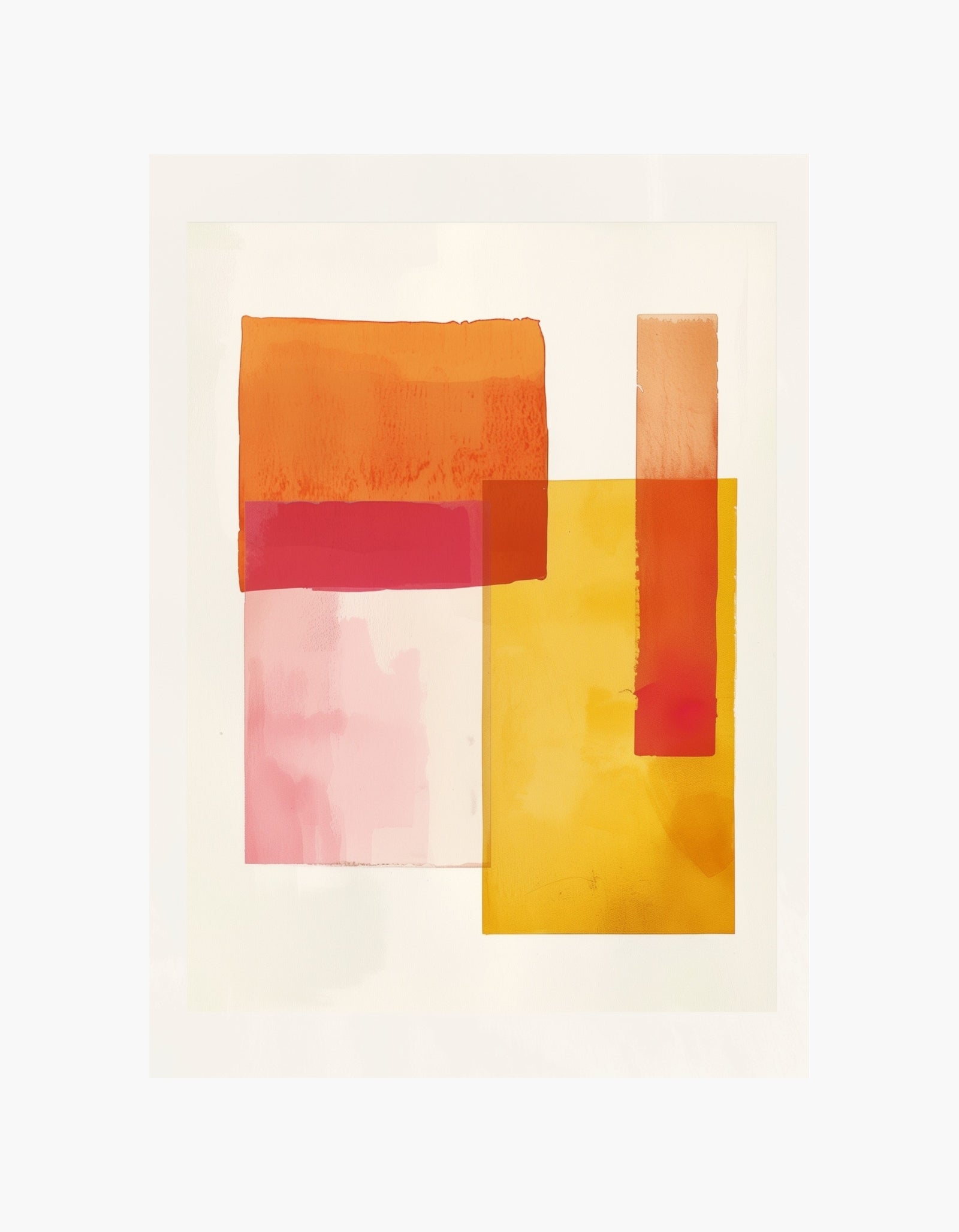 Warm Abstract Shapes Poster