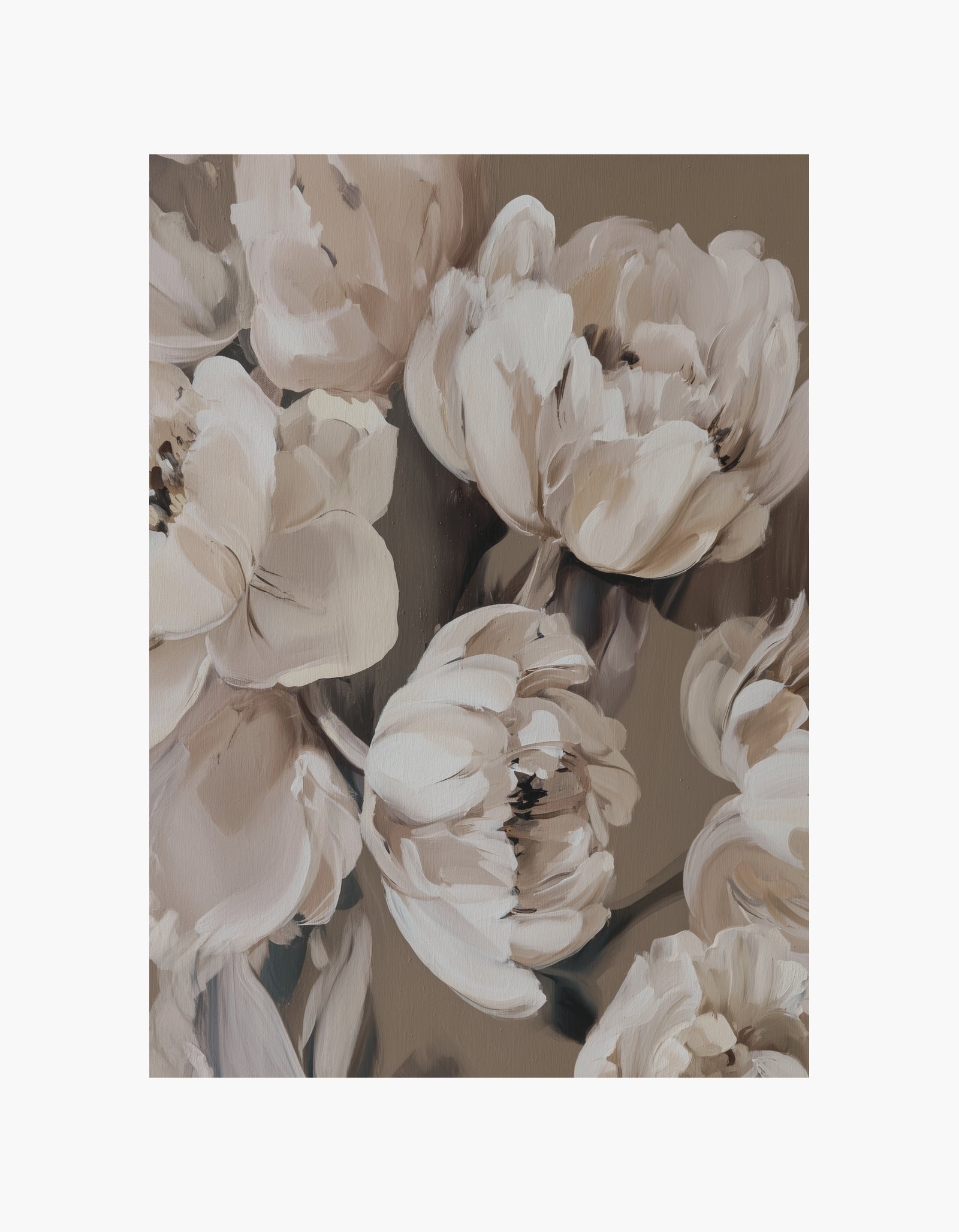 Soft Ivory Blooms Poster