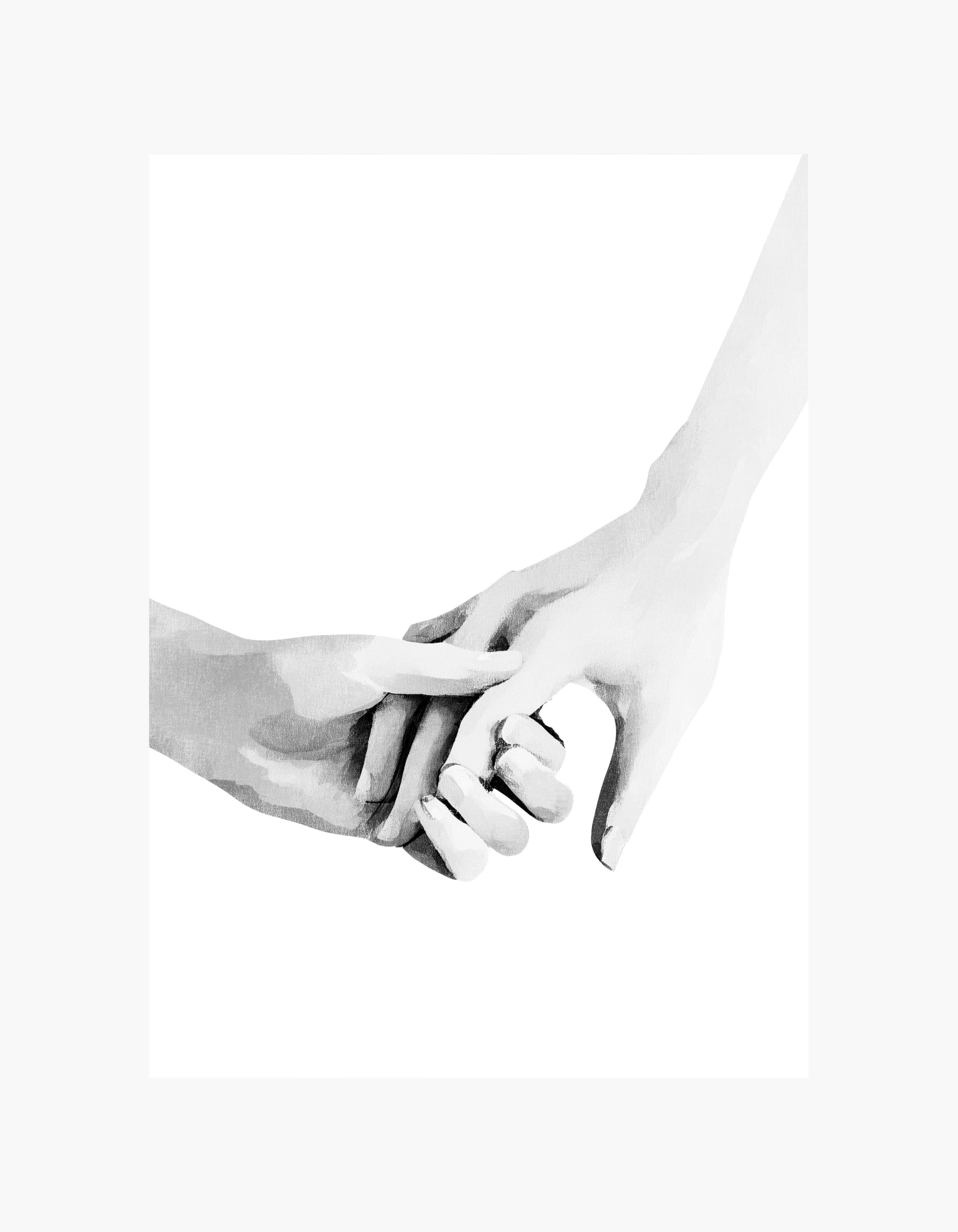 Holding Hands Art Poster