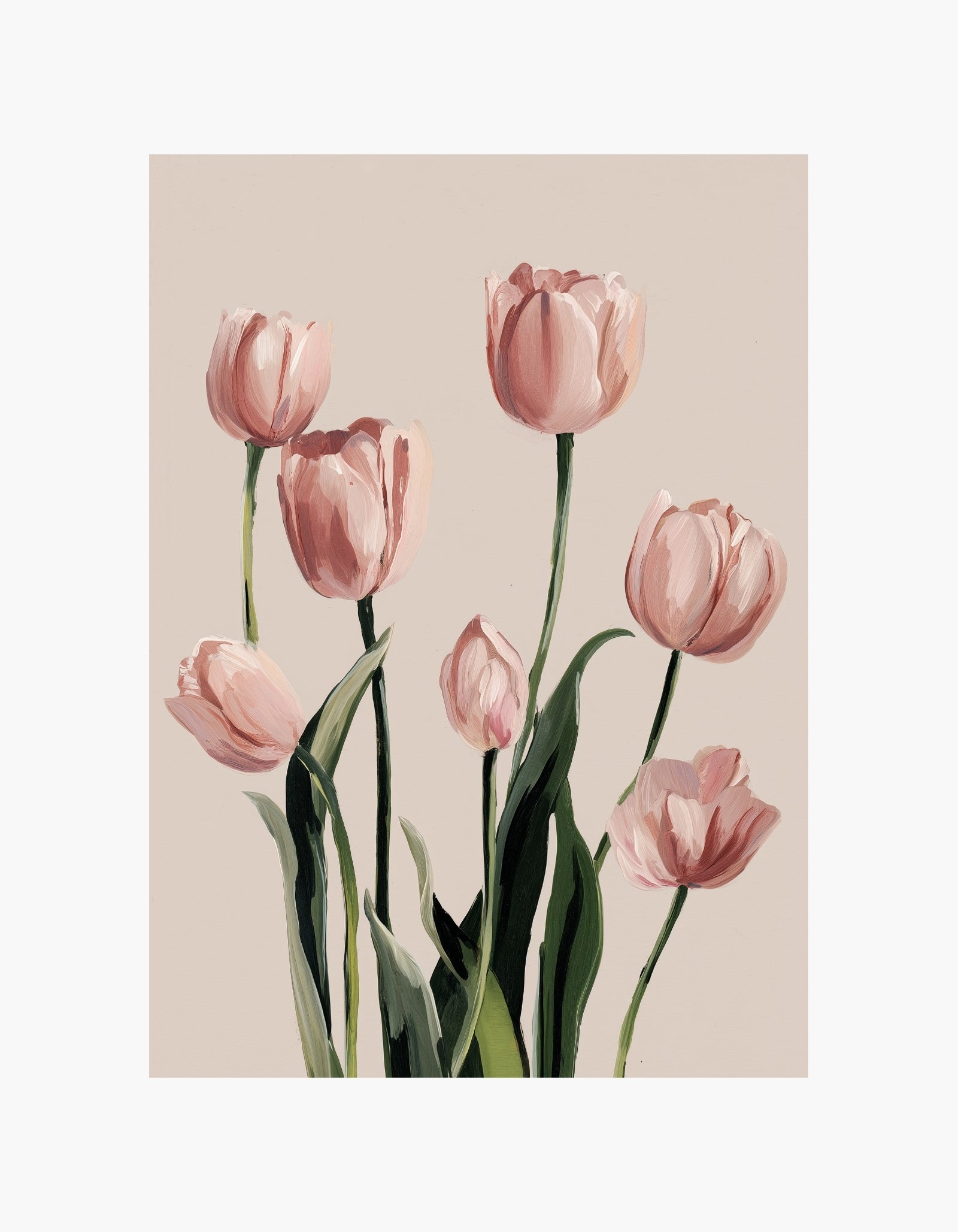 Blush Tulips No1 Poster