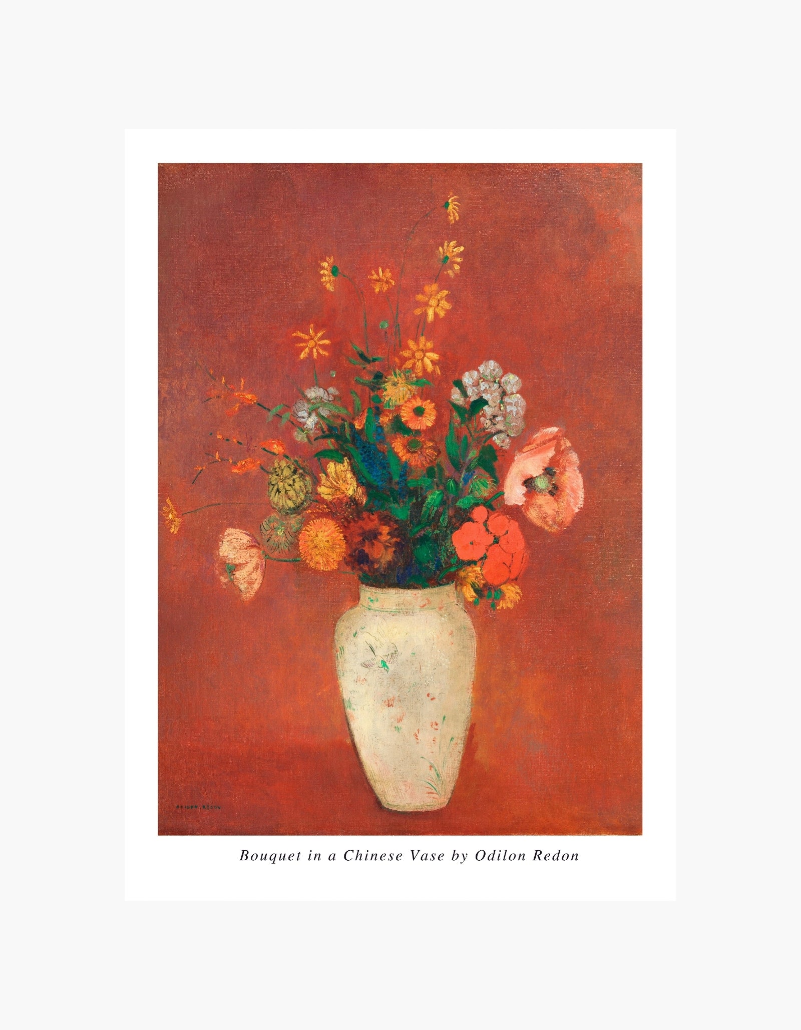 Odilon Redon Bouquet in a Chinese Vase Poster