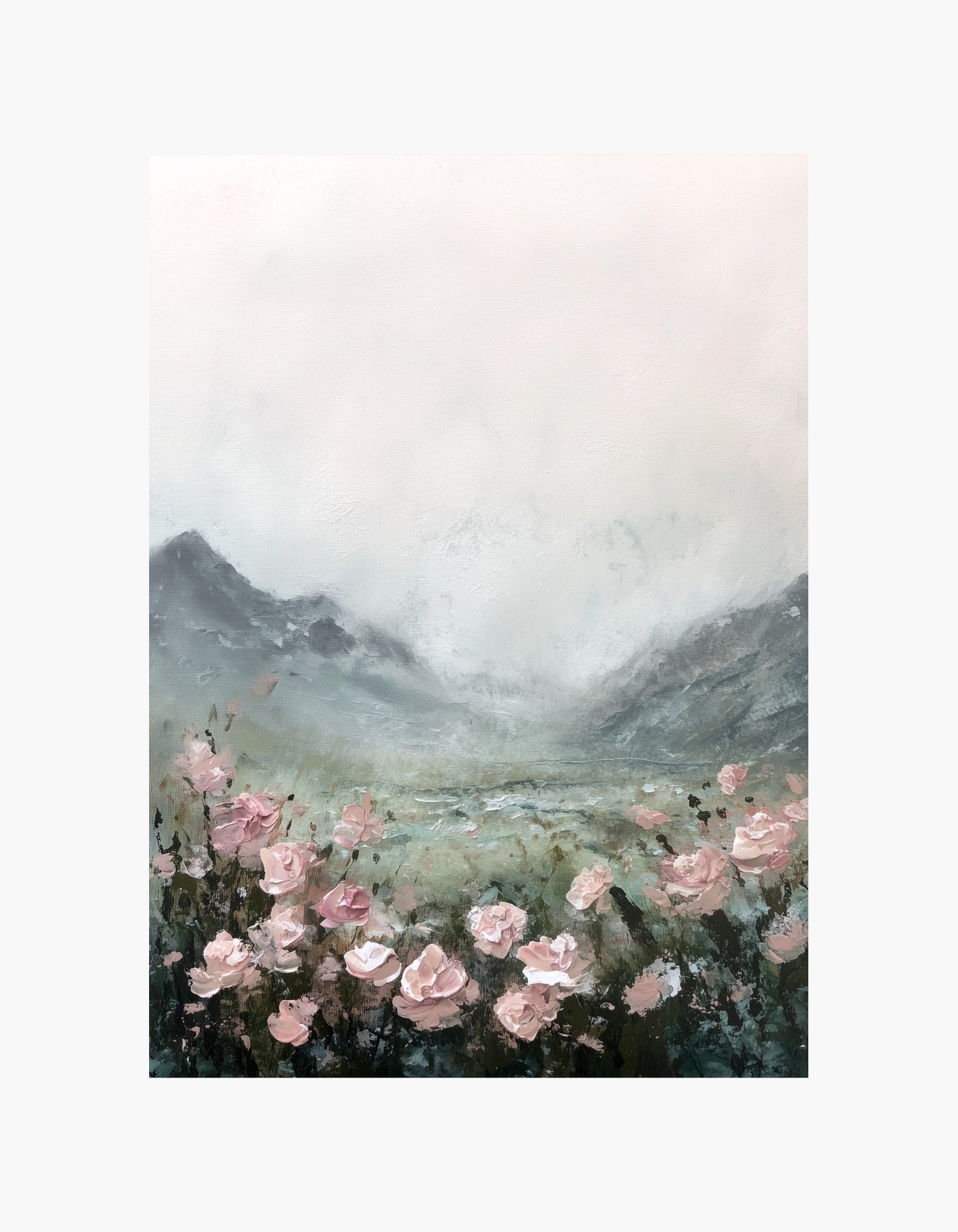 Blush Mountain Bloom Poster
