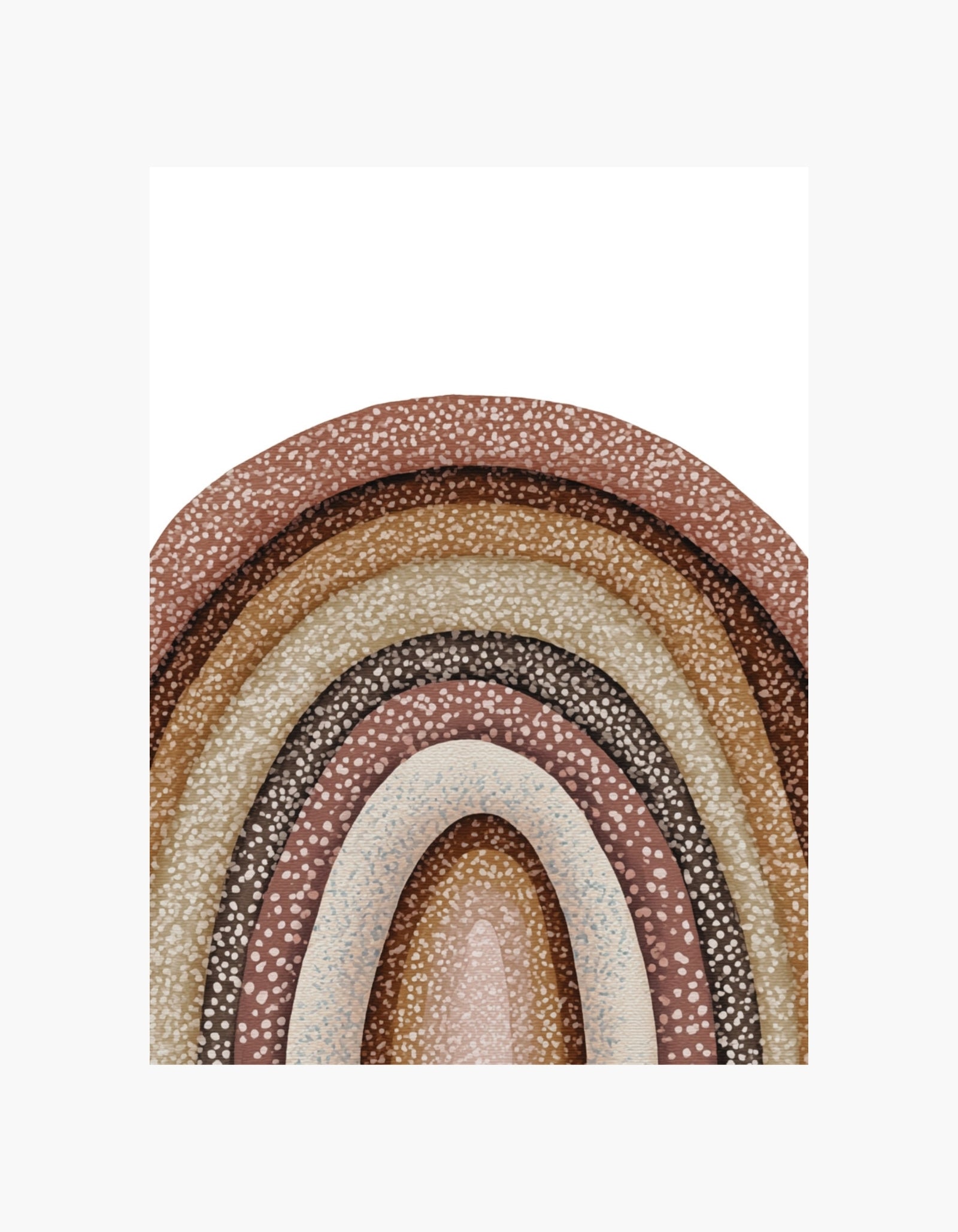 Boho Dots Rainbow Poster