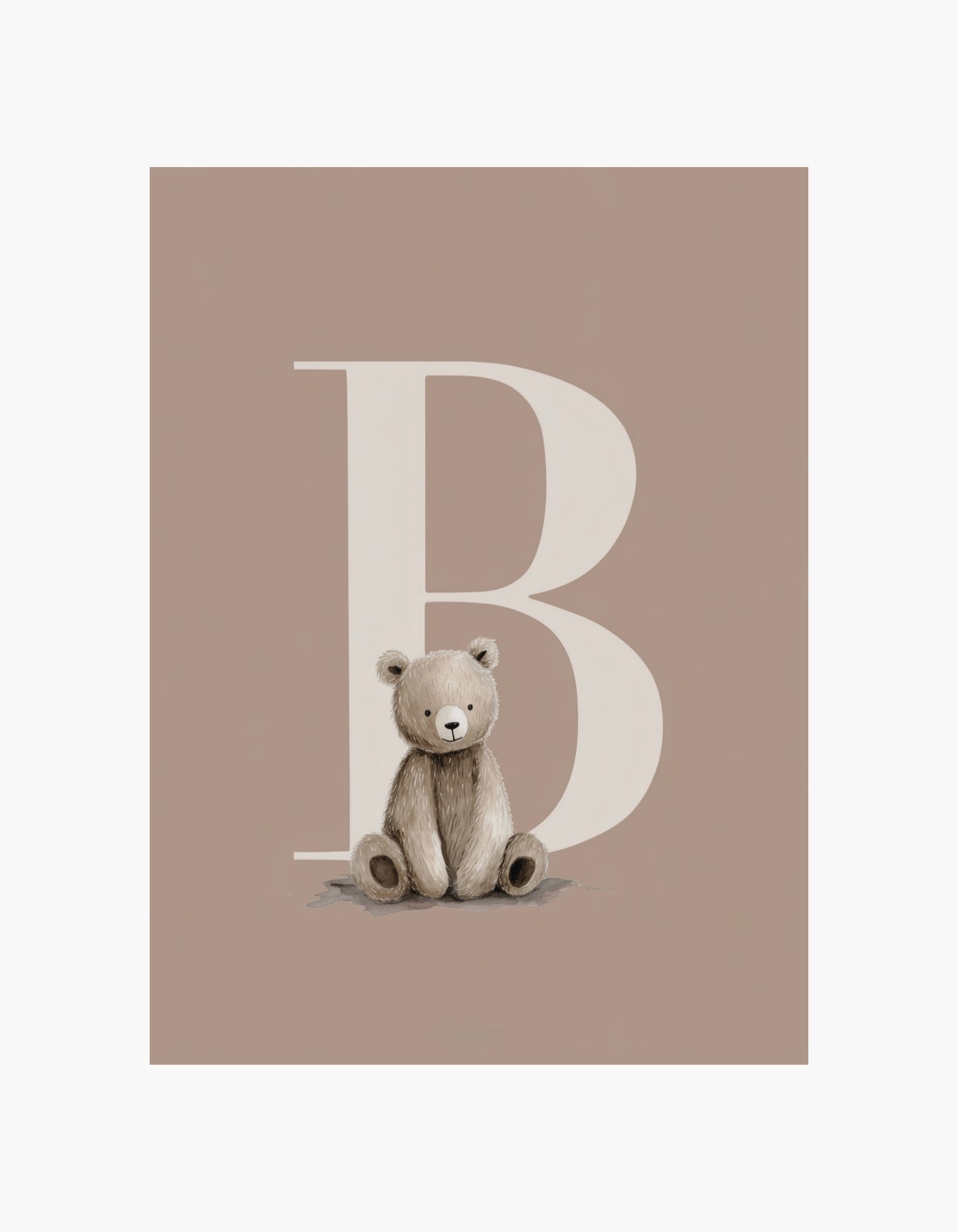 Letter B Bear Poster