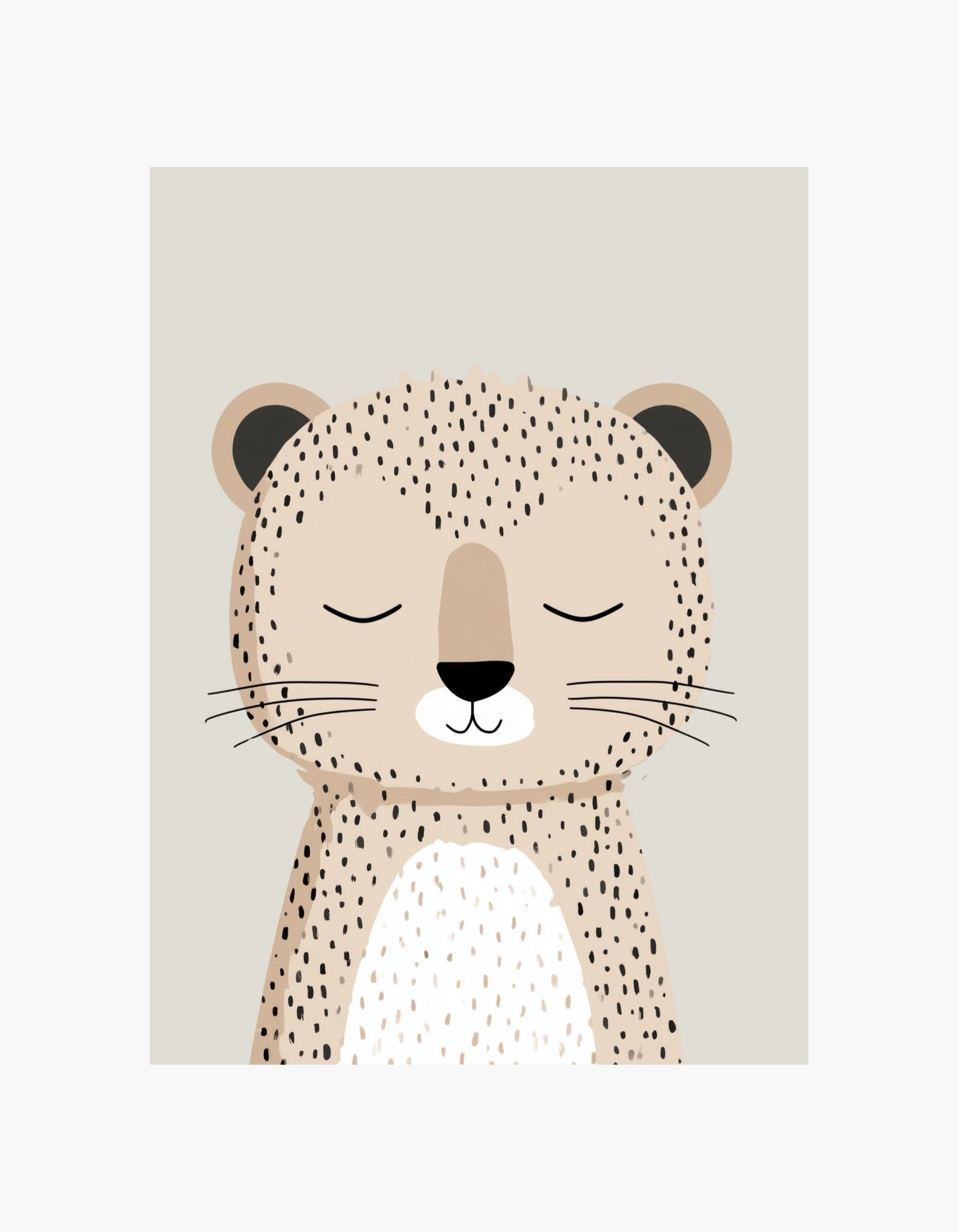 Sleepy Leopard Poster