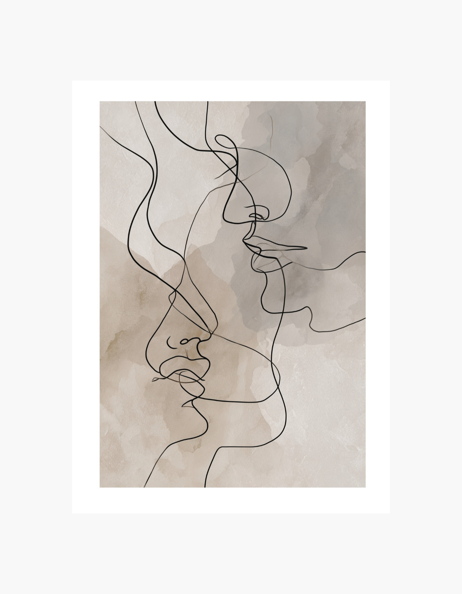 Abstract Couple Poster