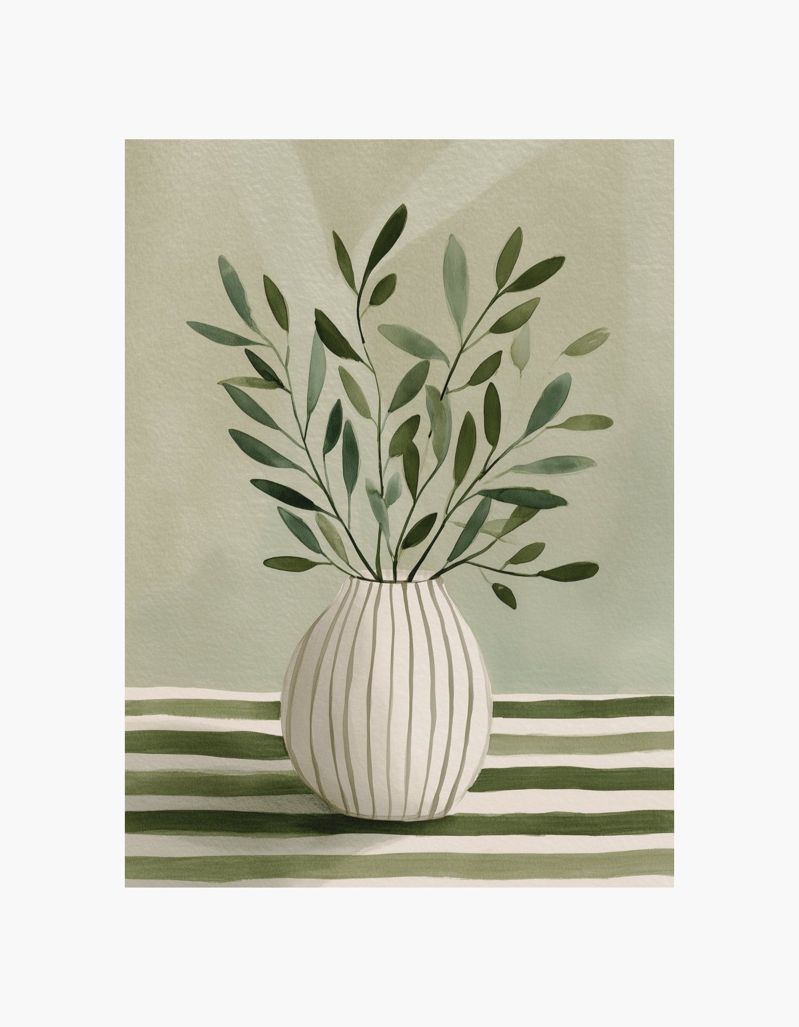 Olive Vase Poster