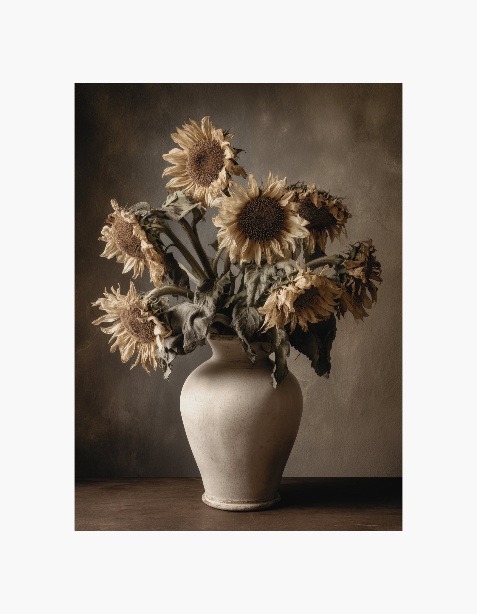 Golden Sunflowers Poster