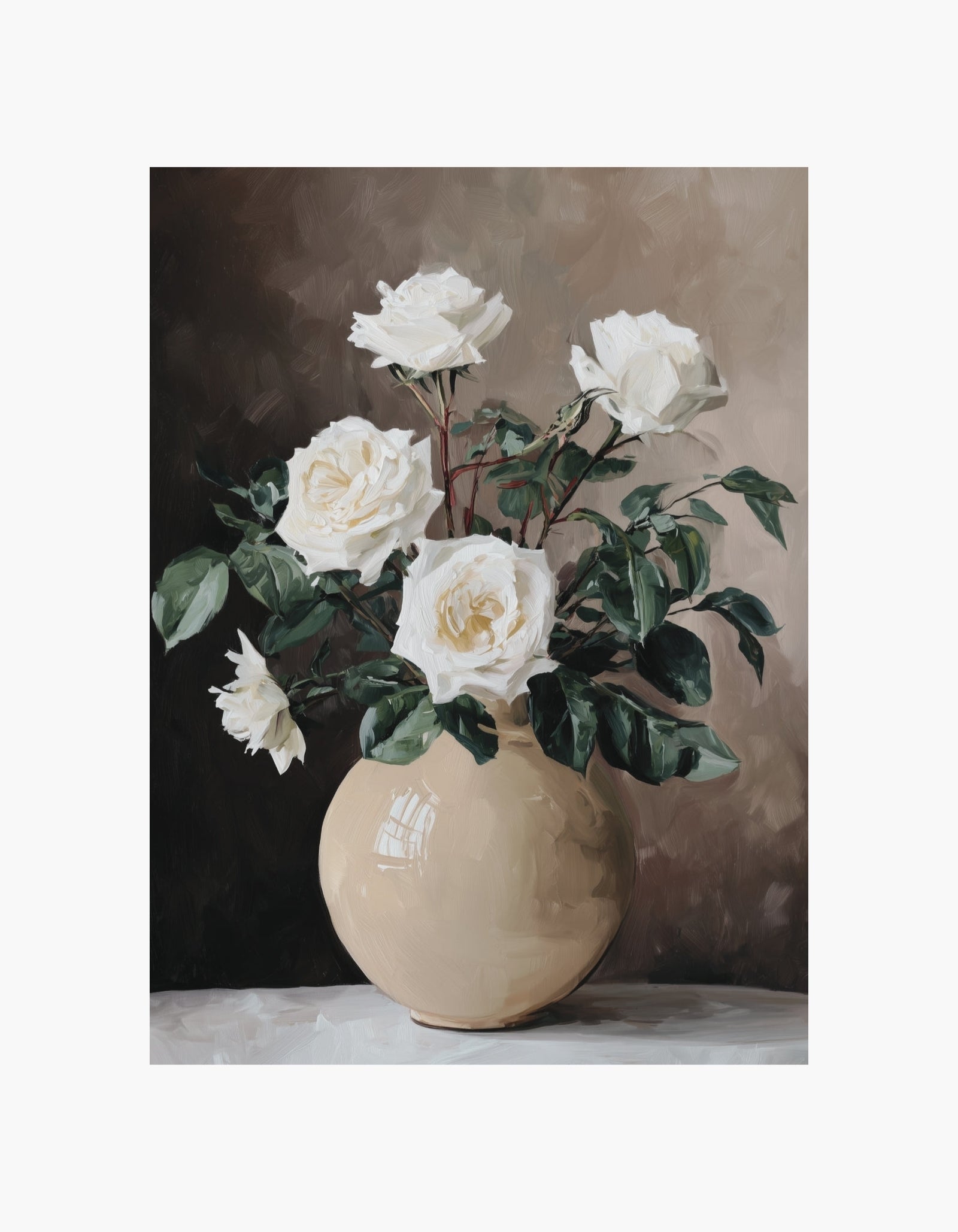 White Roses Poster