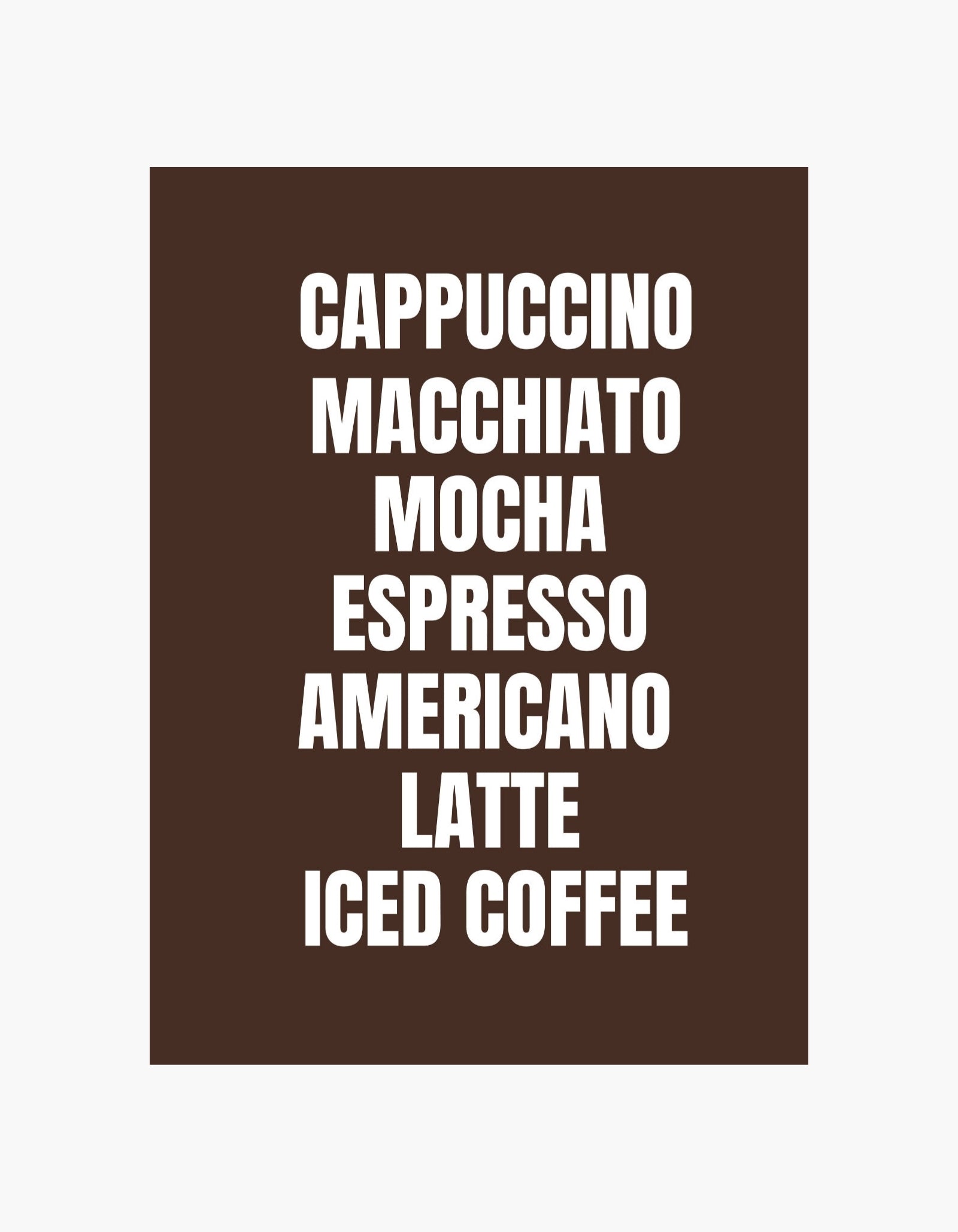 Coffee Menu Poster