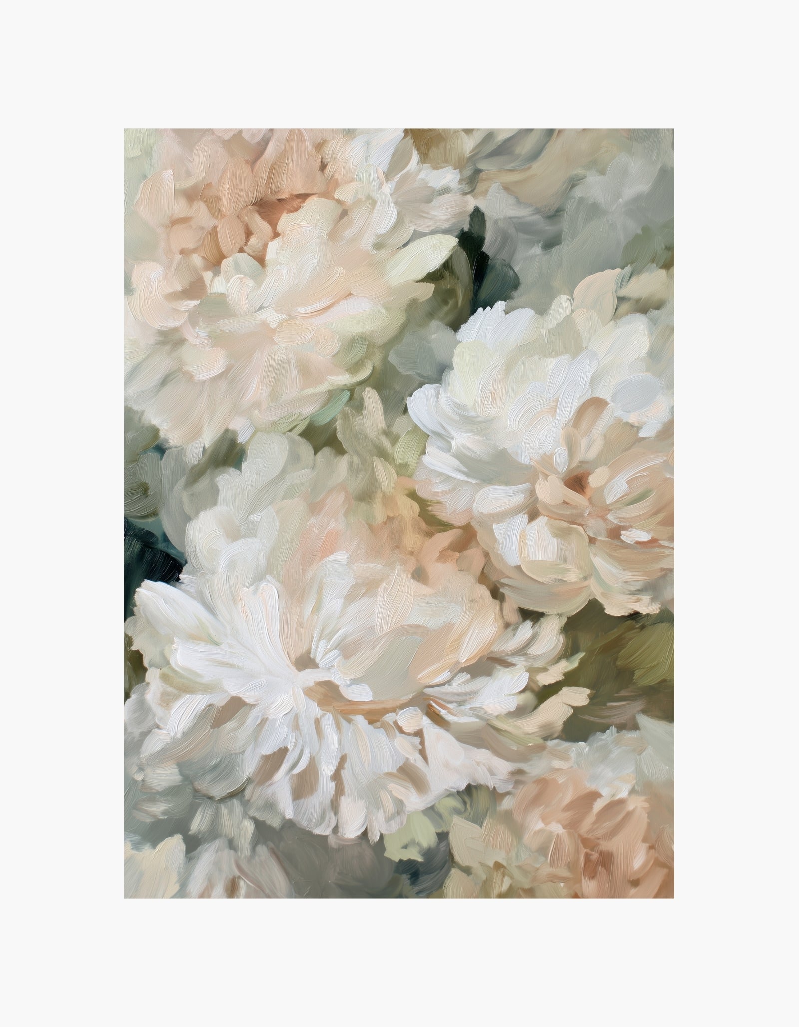 Cream Peonies No2 Poster