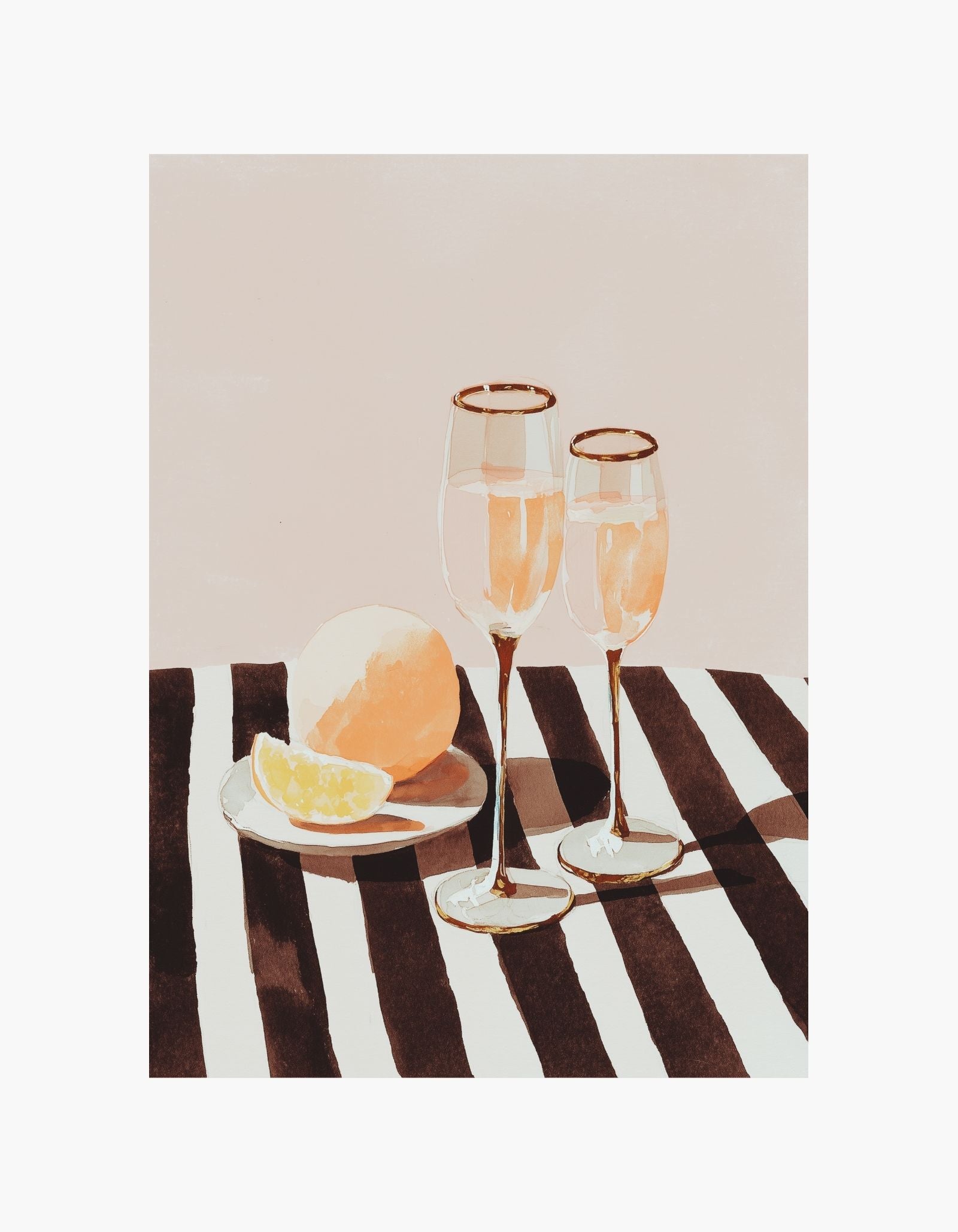 Champagne & Citrus Poster