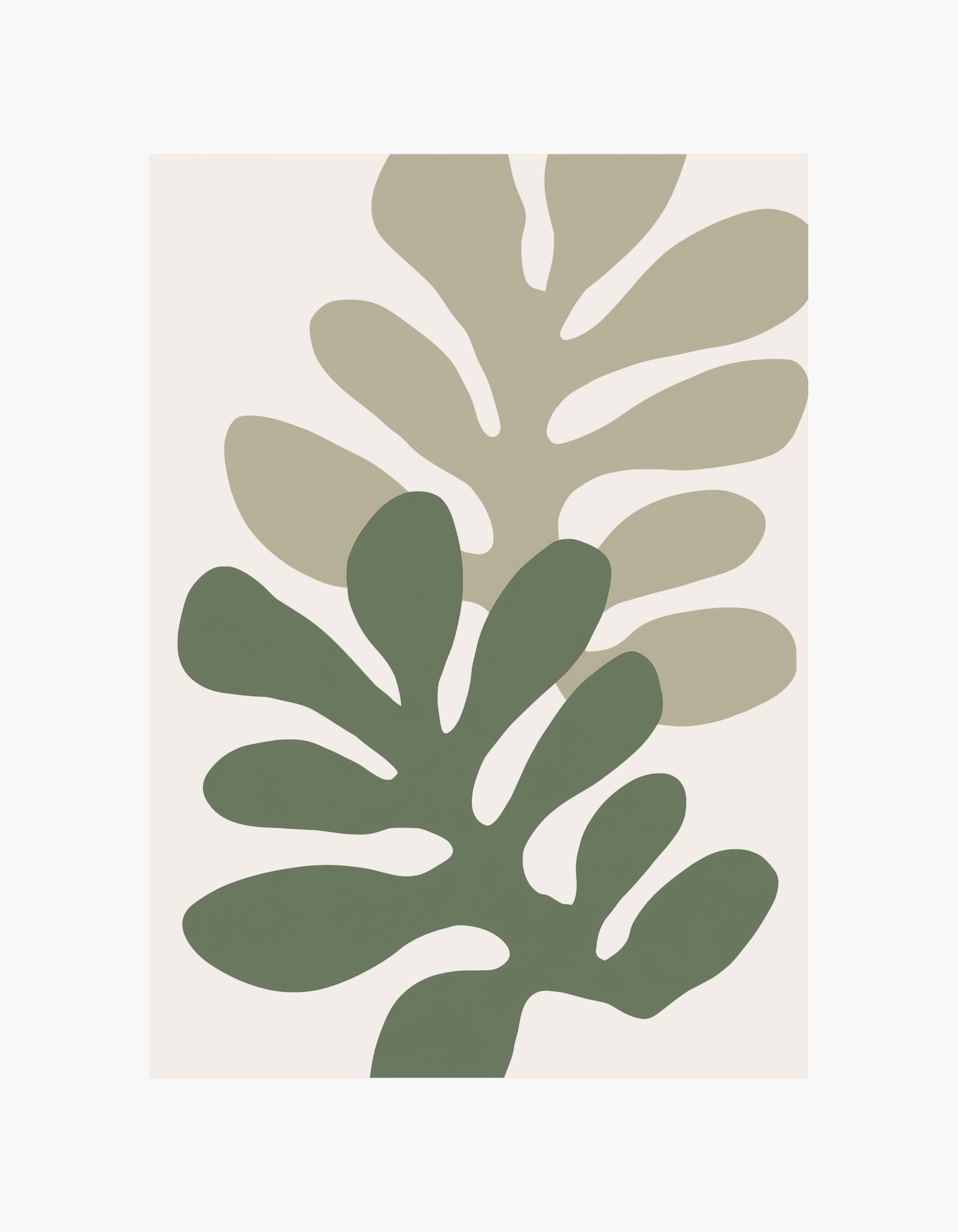 Abstract Monstera Leaves Poster