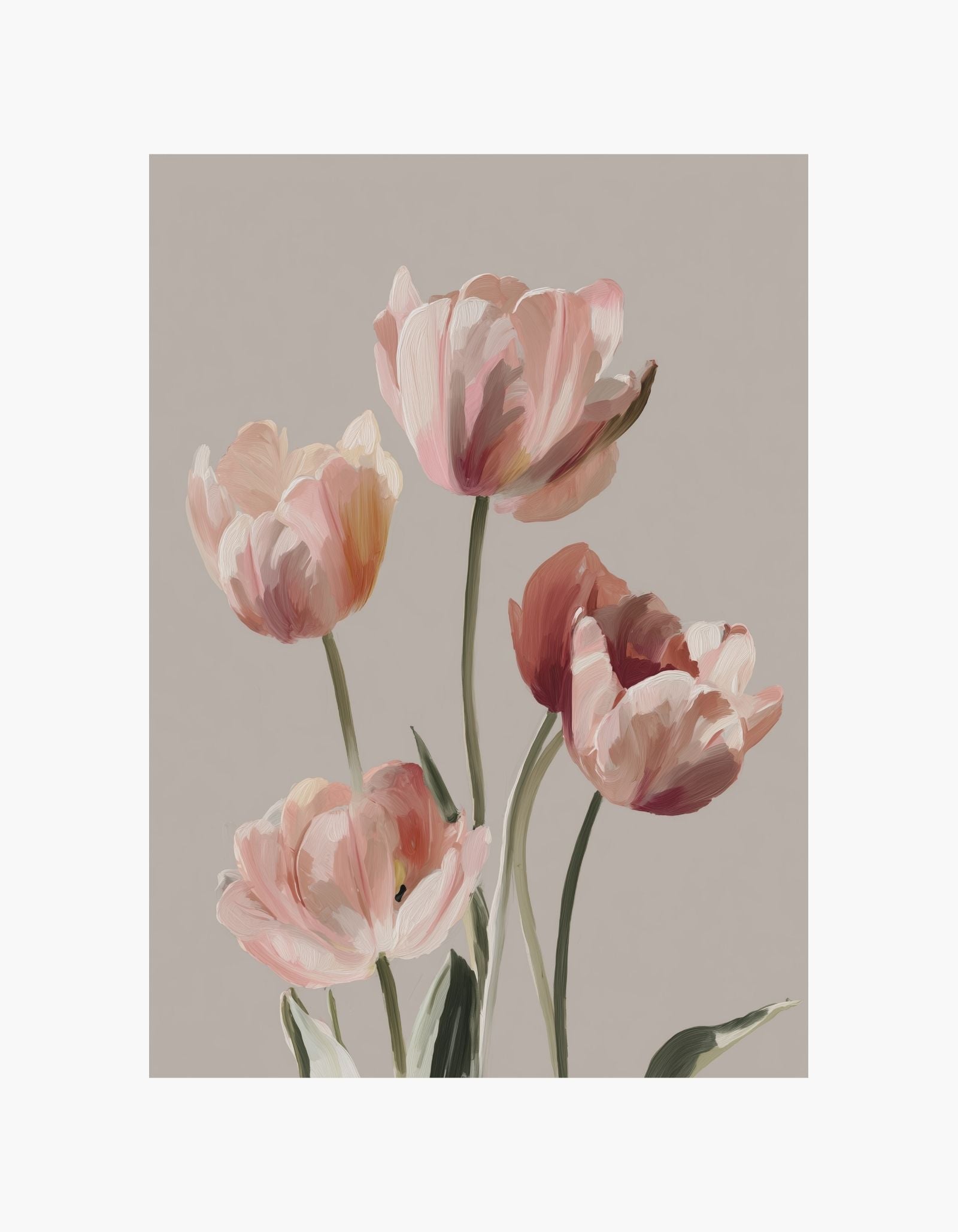 Soft Pink Tulips Poster