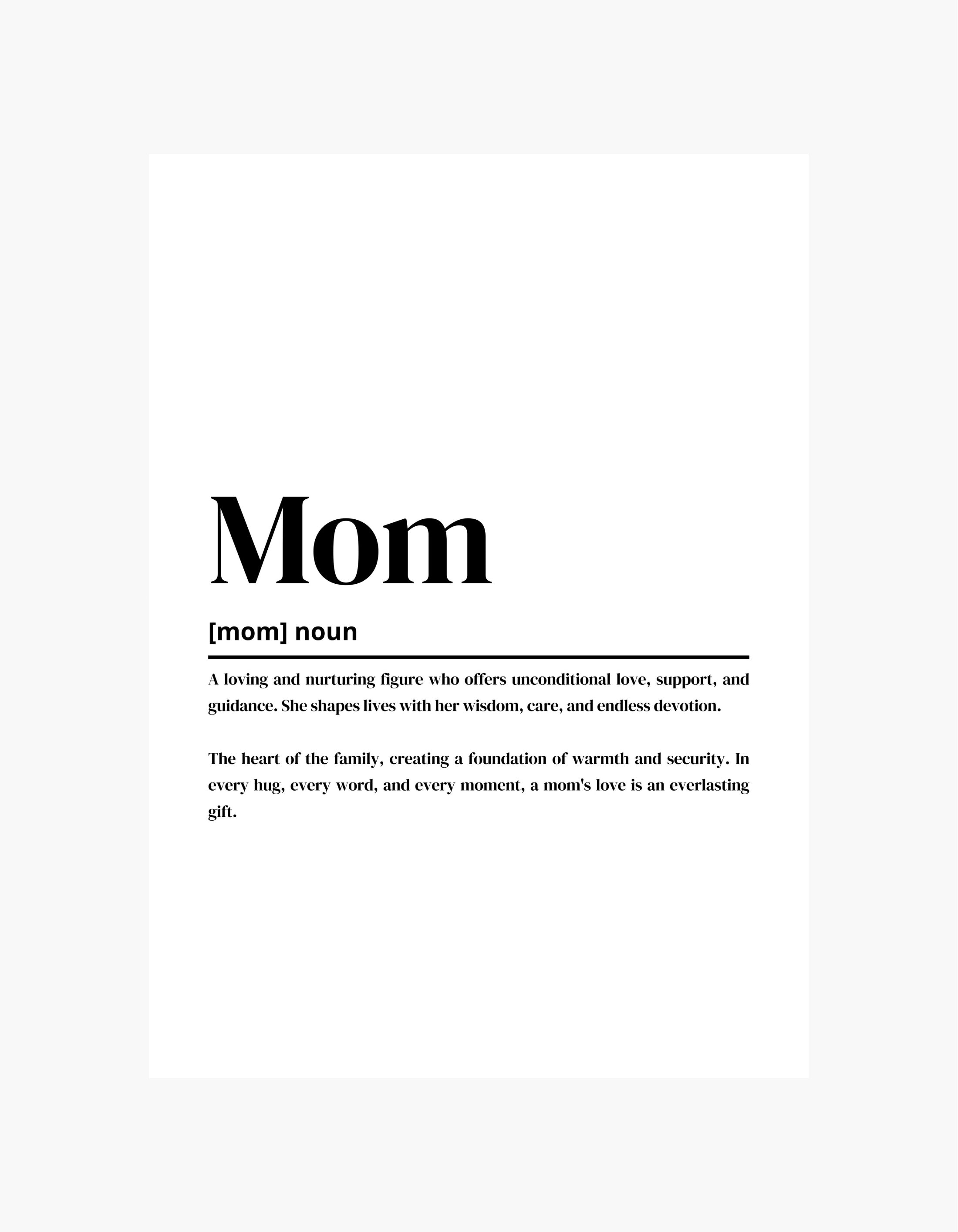Mom Definition Poster