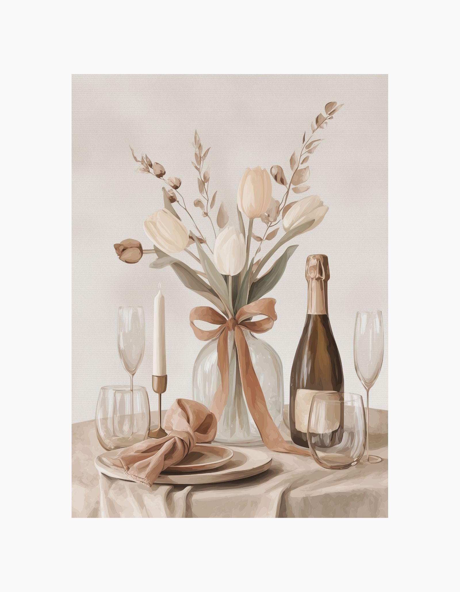 Elegant Dinner Table Poster