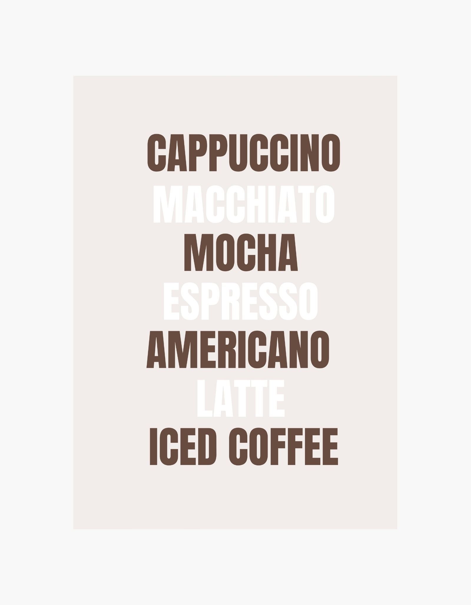 Coffee Menu Poster