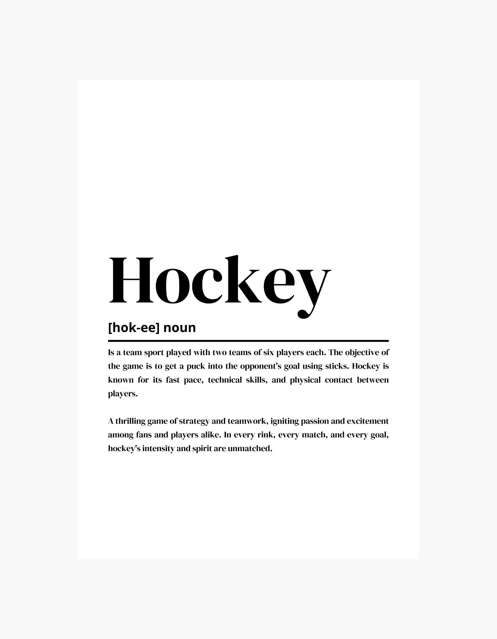Hockey Definition Poster