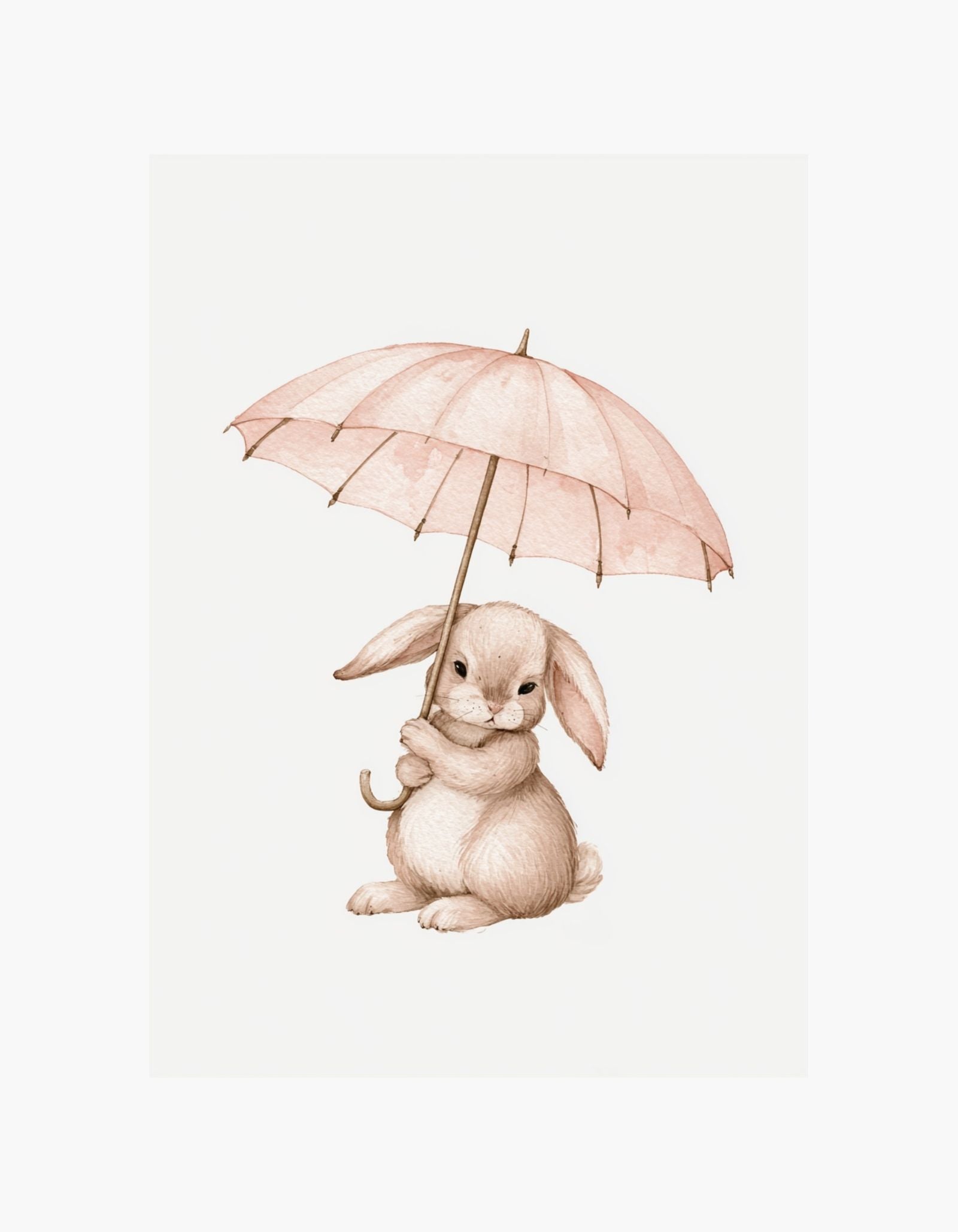 Little Bunny Rainy Day Poster