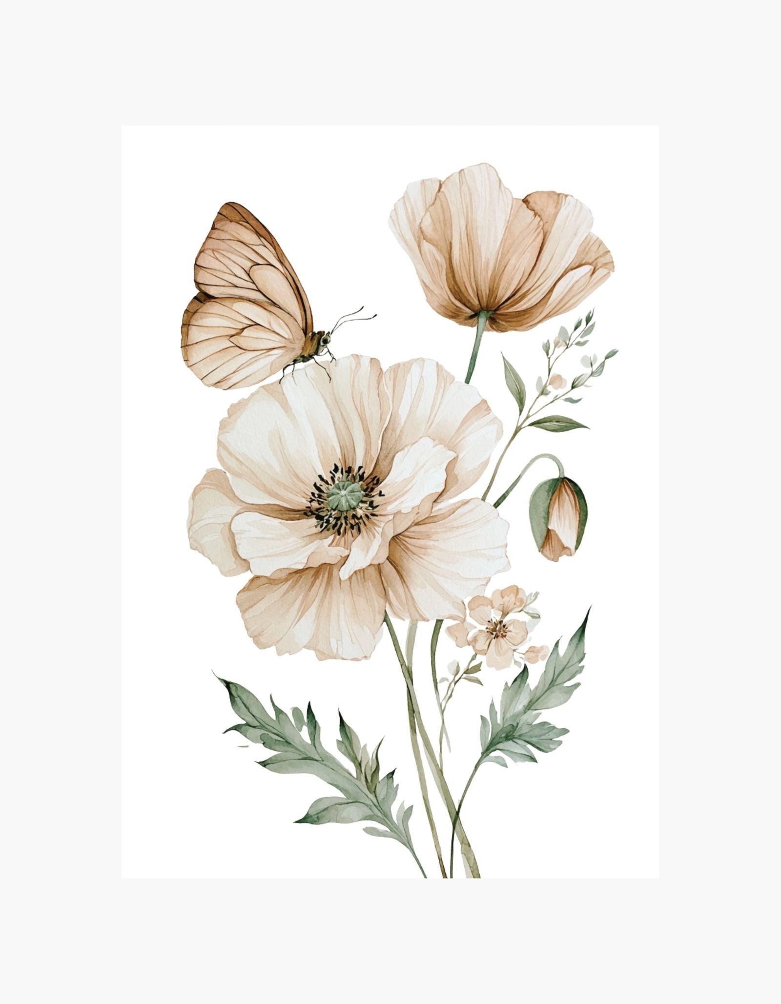 Bloom & Butterfly Poster