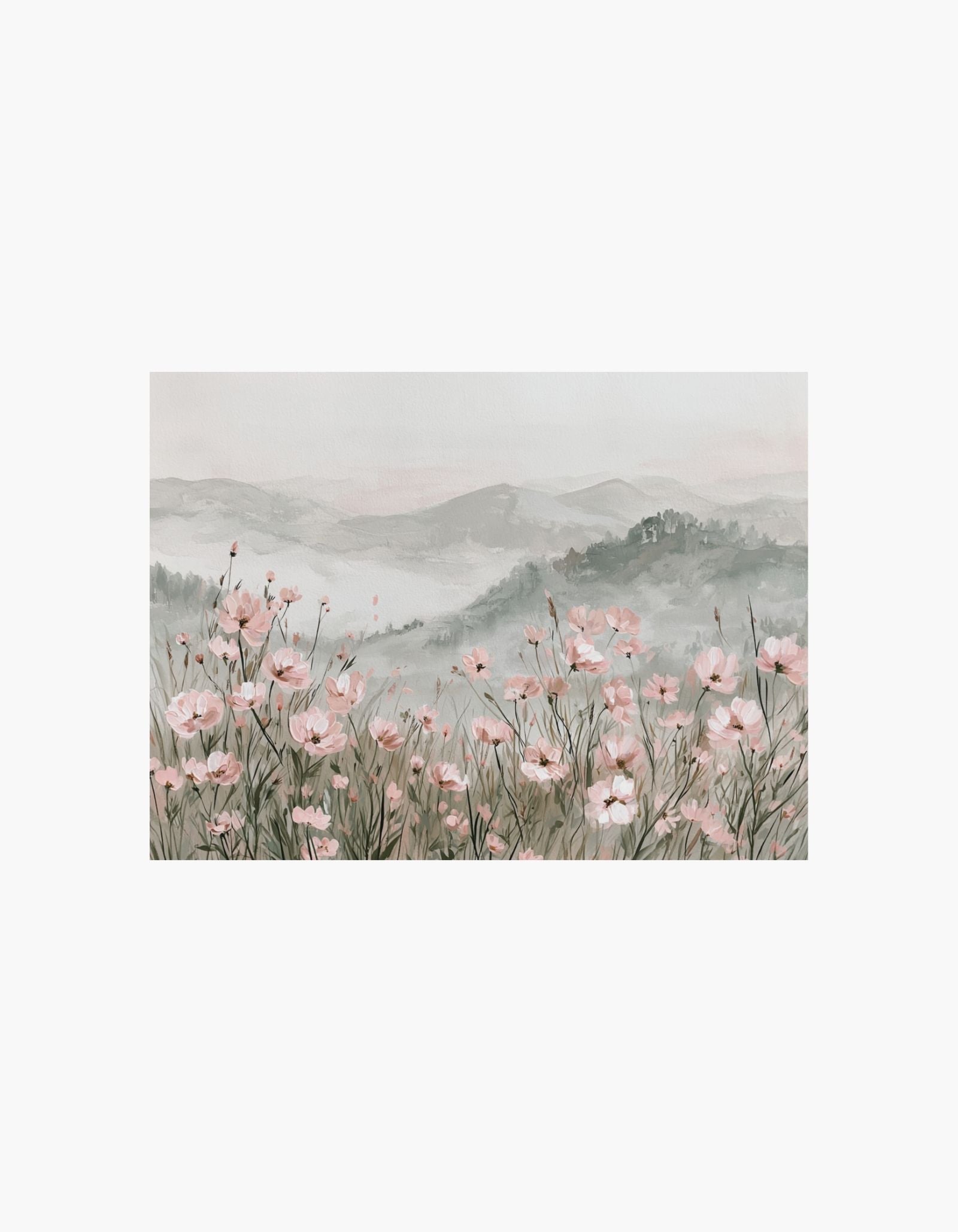 Blush Meadow Poster Poster