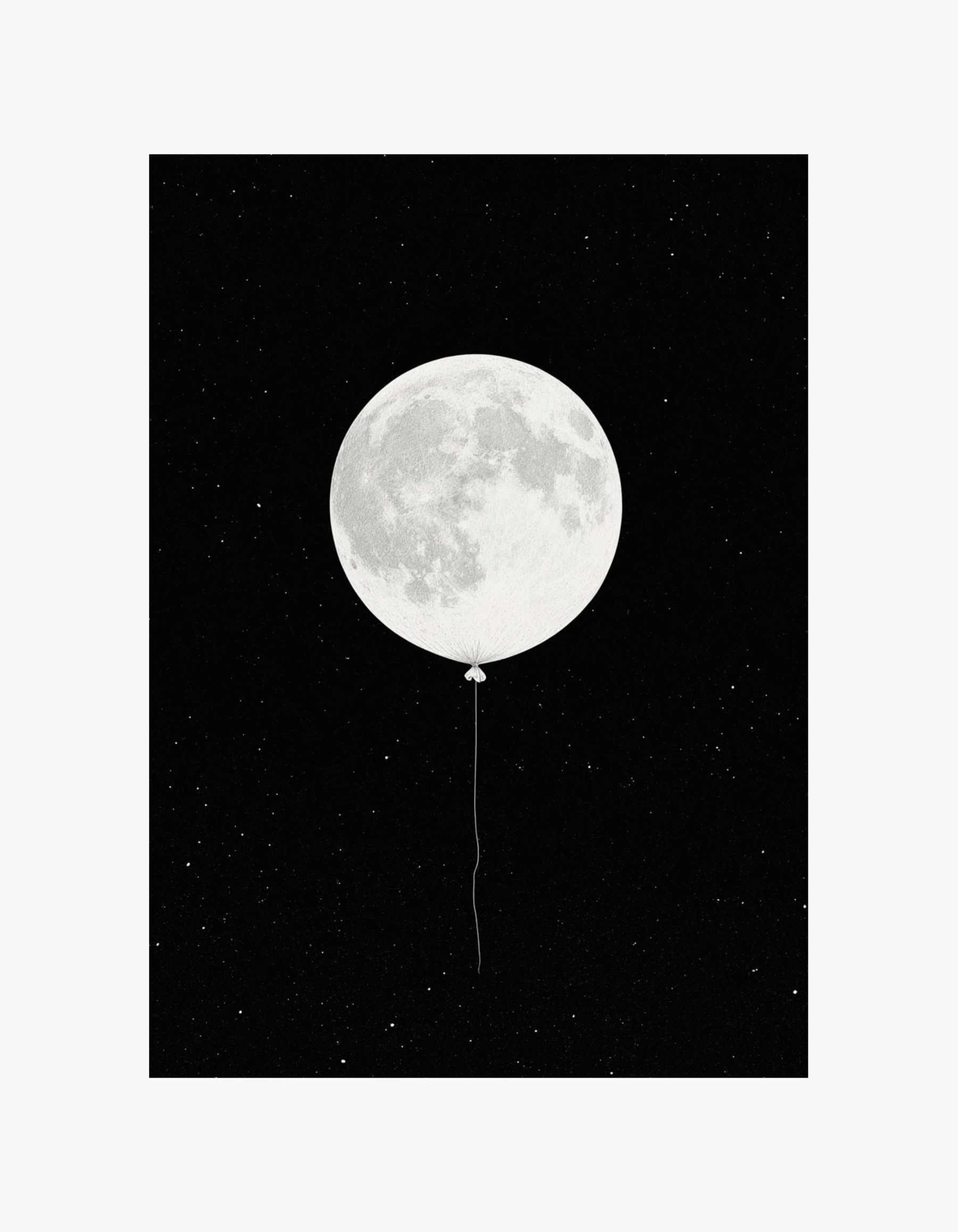 Moon Balloon Poster