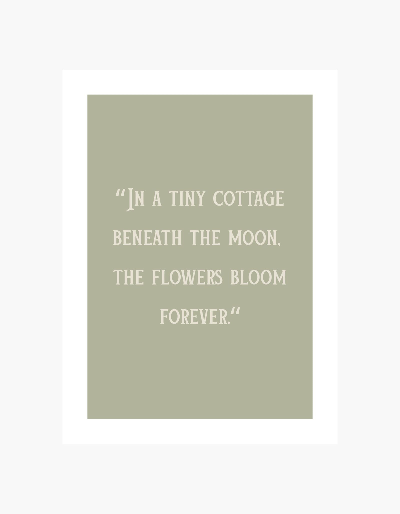 Tiny Cottage Quote Poster