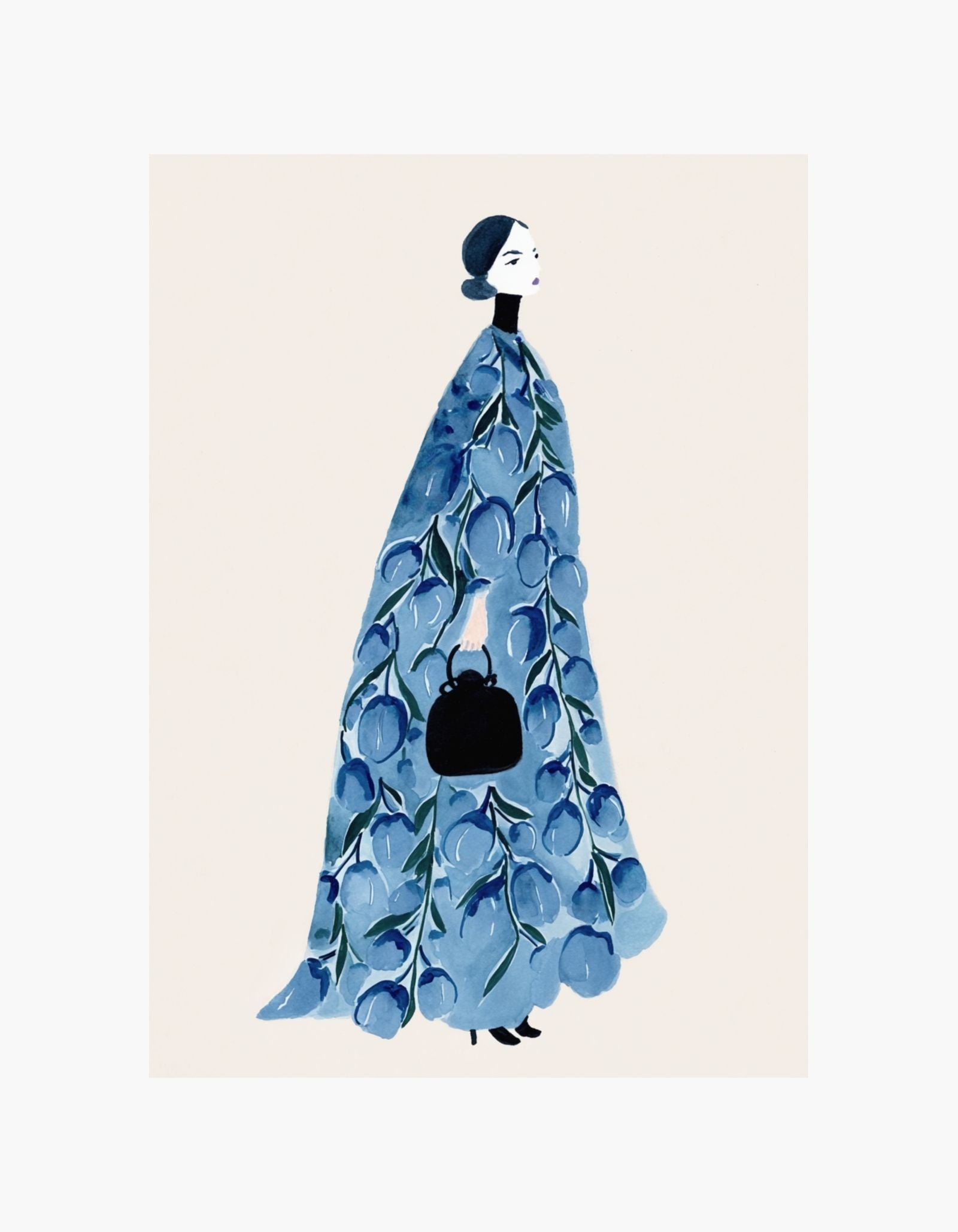 Blue Blossom Elegance Poster