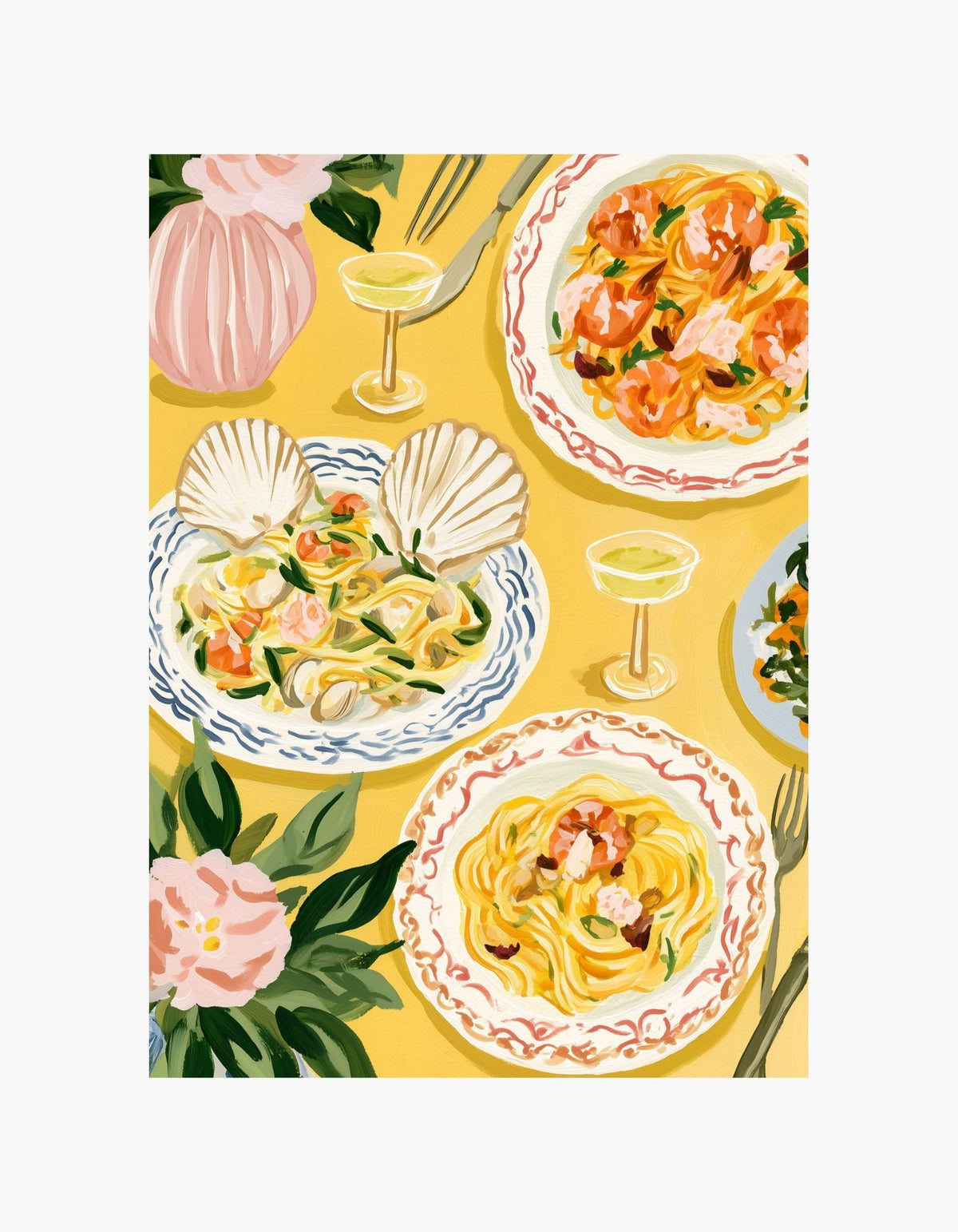 Italian Pasta Table Poster